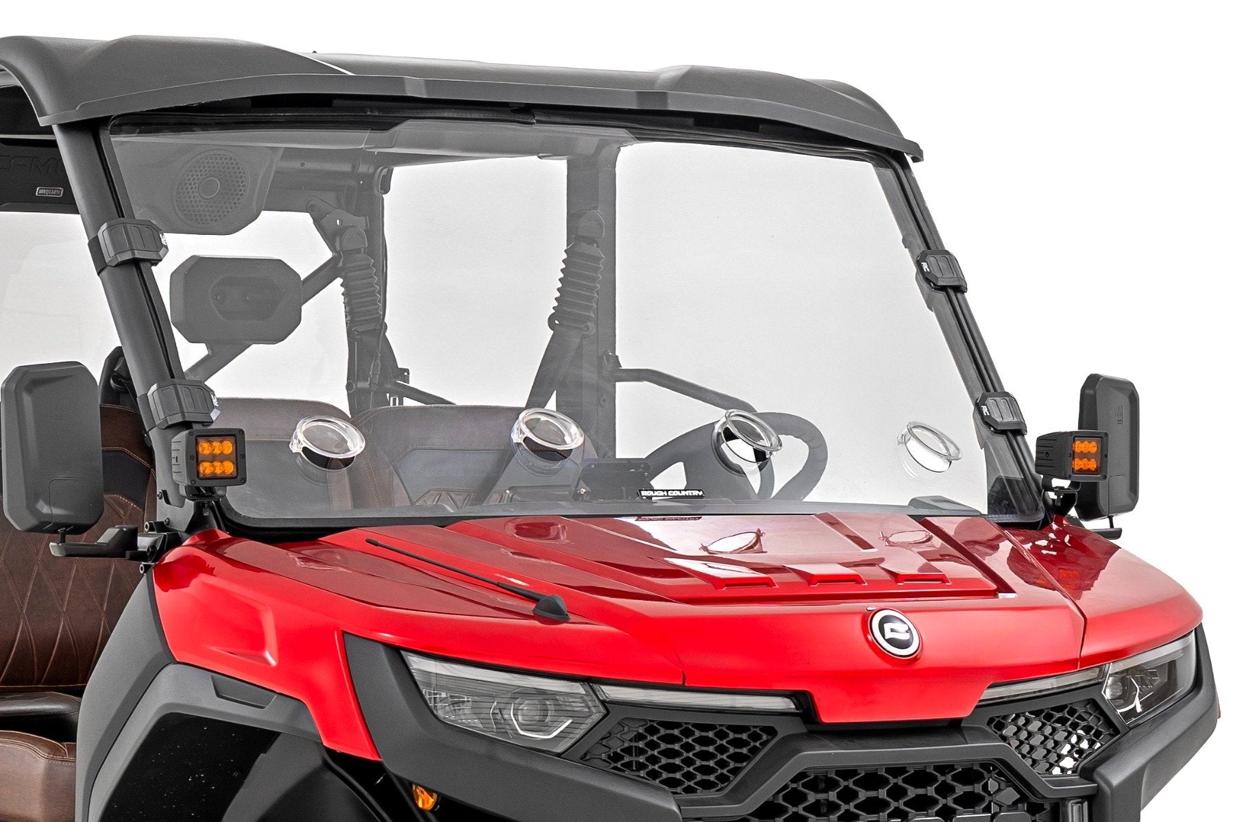 Rough Country Vented Full Windshield | Scratch Resistant | CFMOTO UFORCE U10 Pro