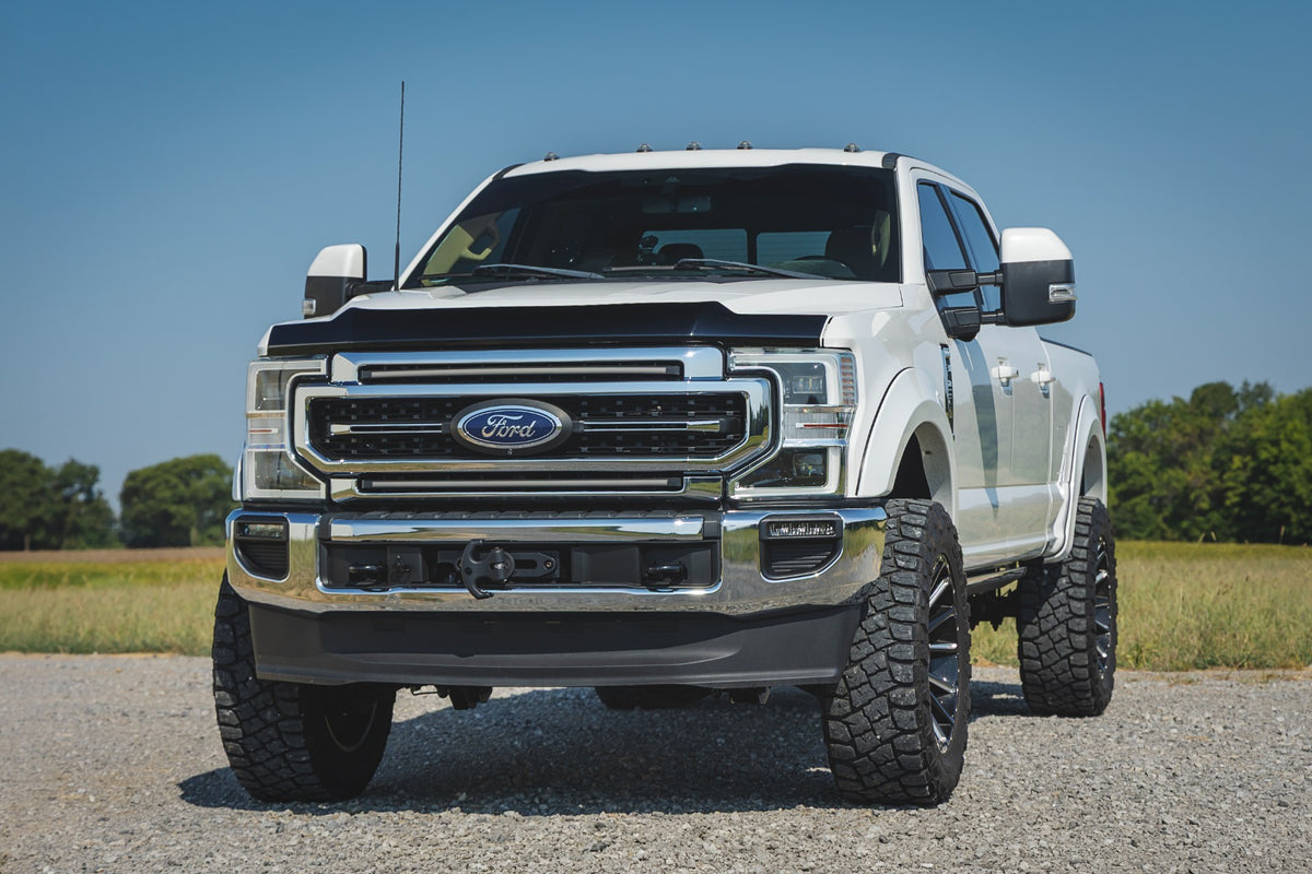 Rough Country Hood Protector | Gloss Black | for Ford Super Duty 2017-2022 HP30013-RCGB