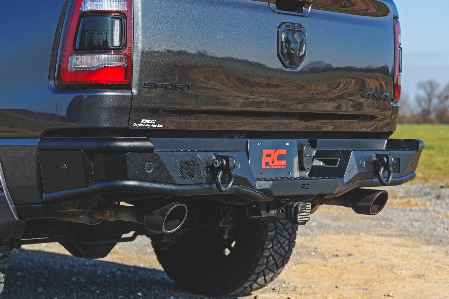 Rough Country Rear Bumper | Tubular | for Ram 1500 2WD/4WD (2019-2024)