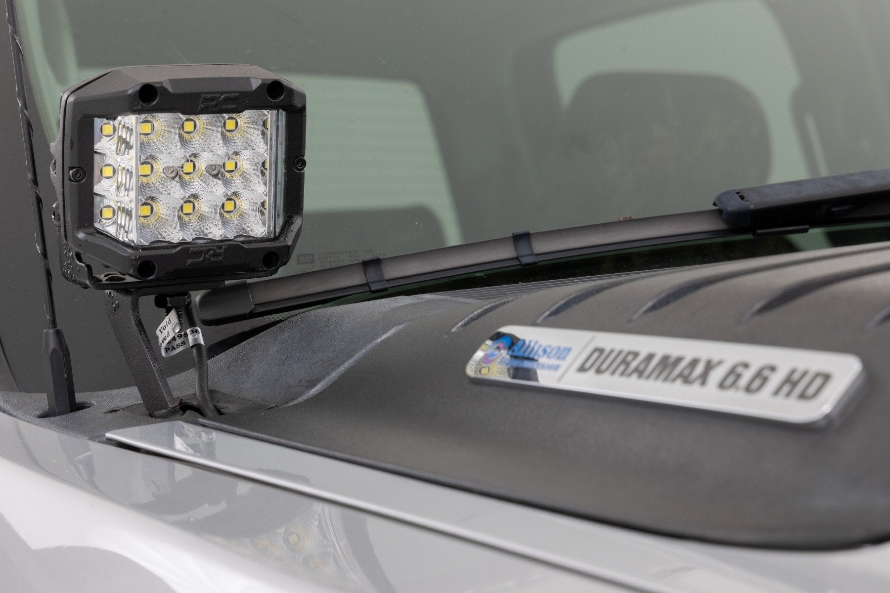 Rough Country LED Light Ditch Mount 2" Black Pair Amber DRL Chevy 1500 2007-2013 71061