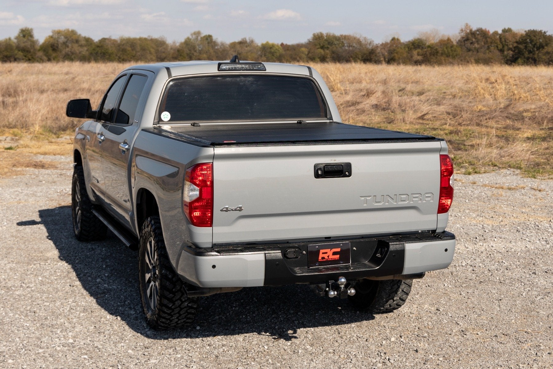 Rough Country Hard Tri-Fold Flip Up Bed Cover 5'7" Bed Toyota Tundra 07-21 49414551