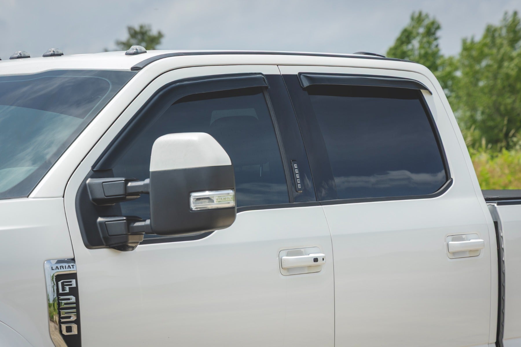 Rough Country Side Window Deflectors | Tape On Rain Guard | for Ford F-150 (17-25)/F-250 (15-26)