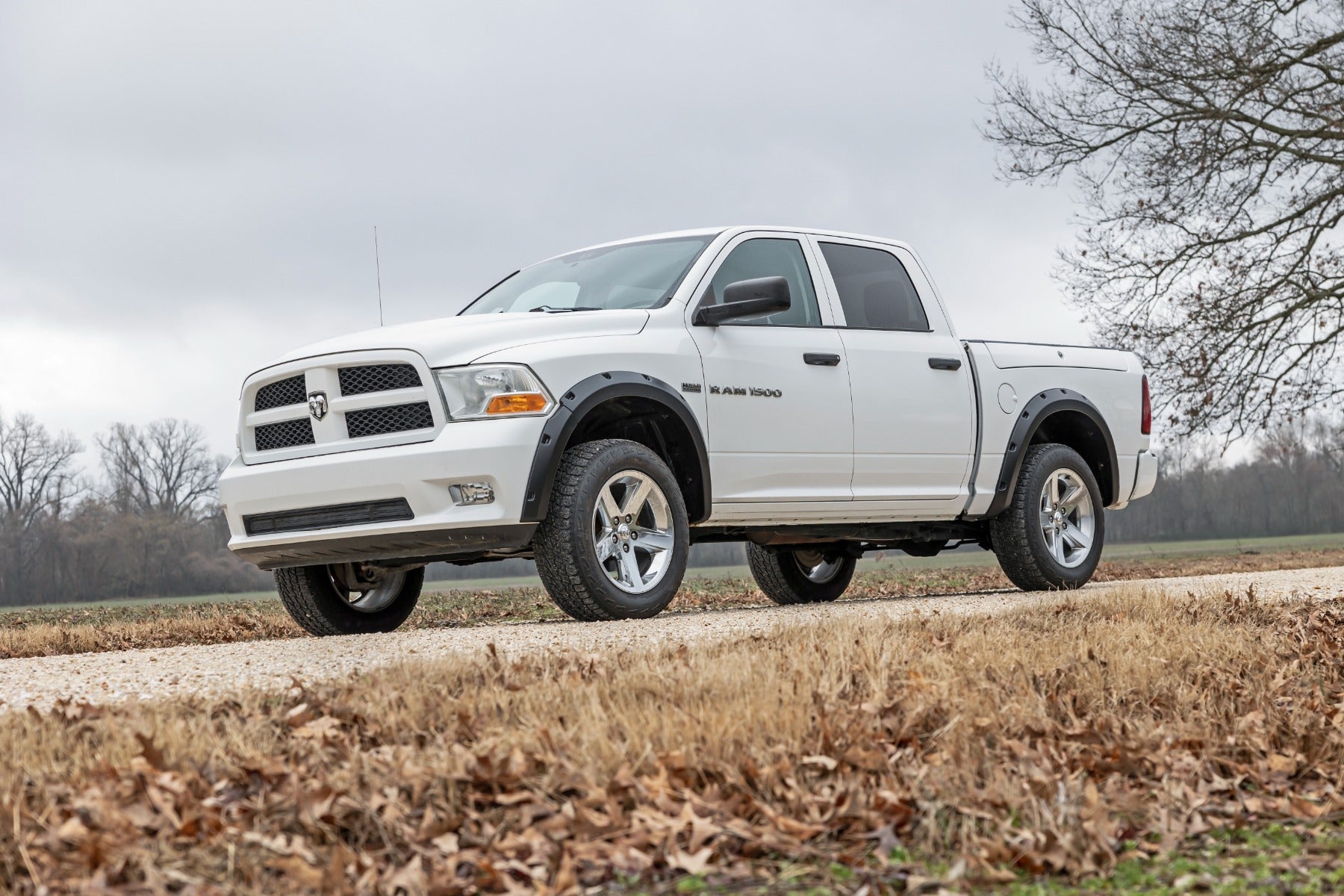 Rough Country Fender Flares Both Bumpers PSC Billet Silver for Ram 1500 09-18 F-D10911B-PSC