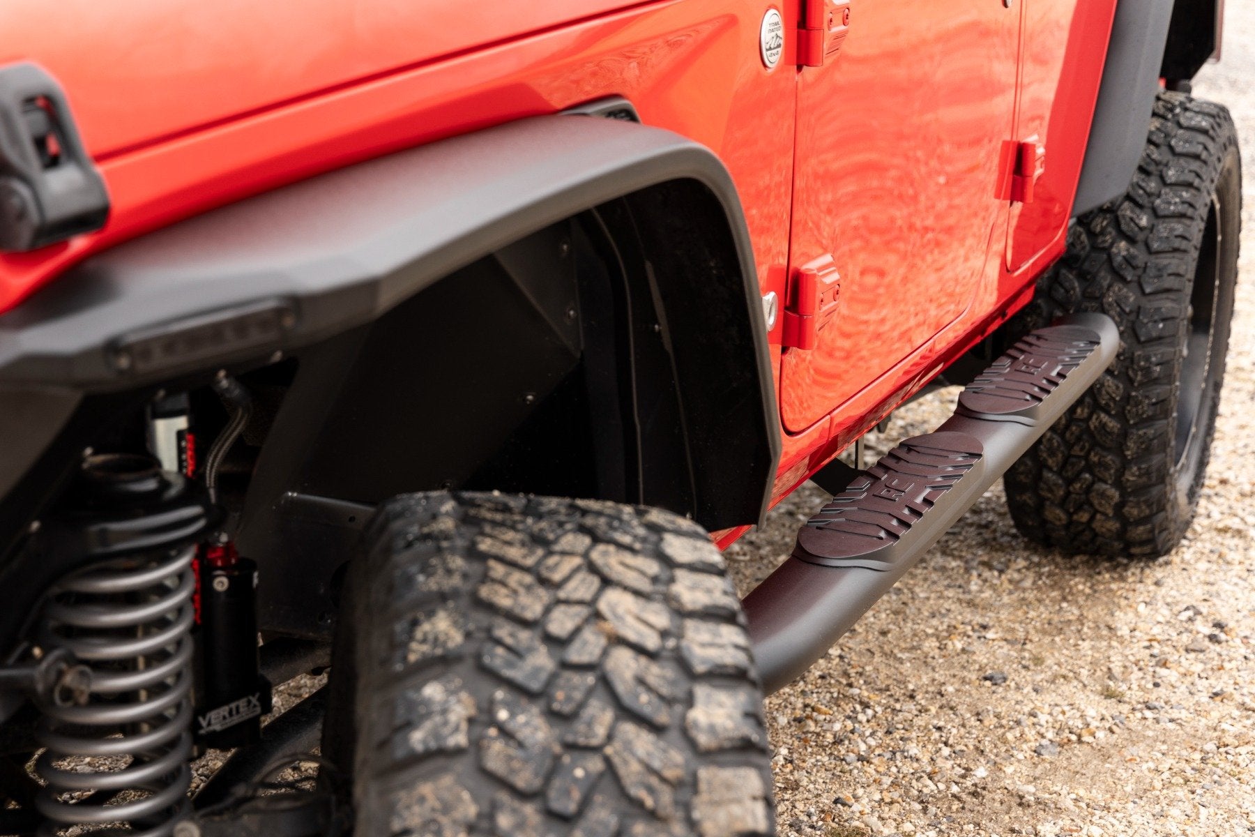 Rough Country Oval Nerf Steps 4Dr Black Jeep Wrangler Unlimited 18-23 21016