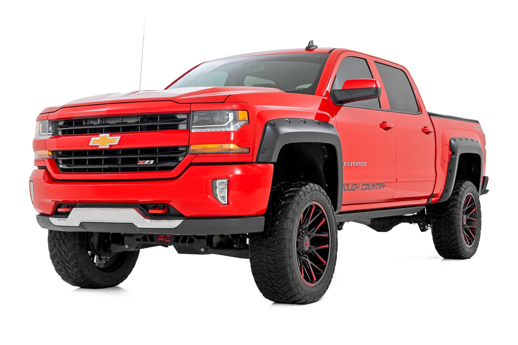 Rough Country Pocket Fender Flares | 5'9" Bed | G7C Red Hot | Chevy Silverado 1500 (14-18 & Classic)