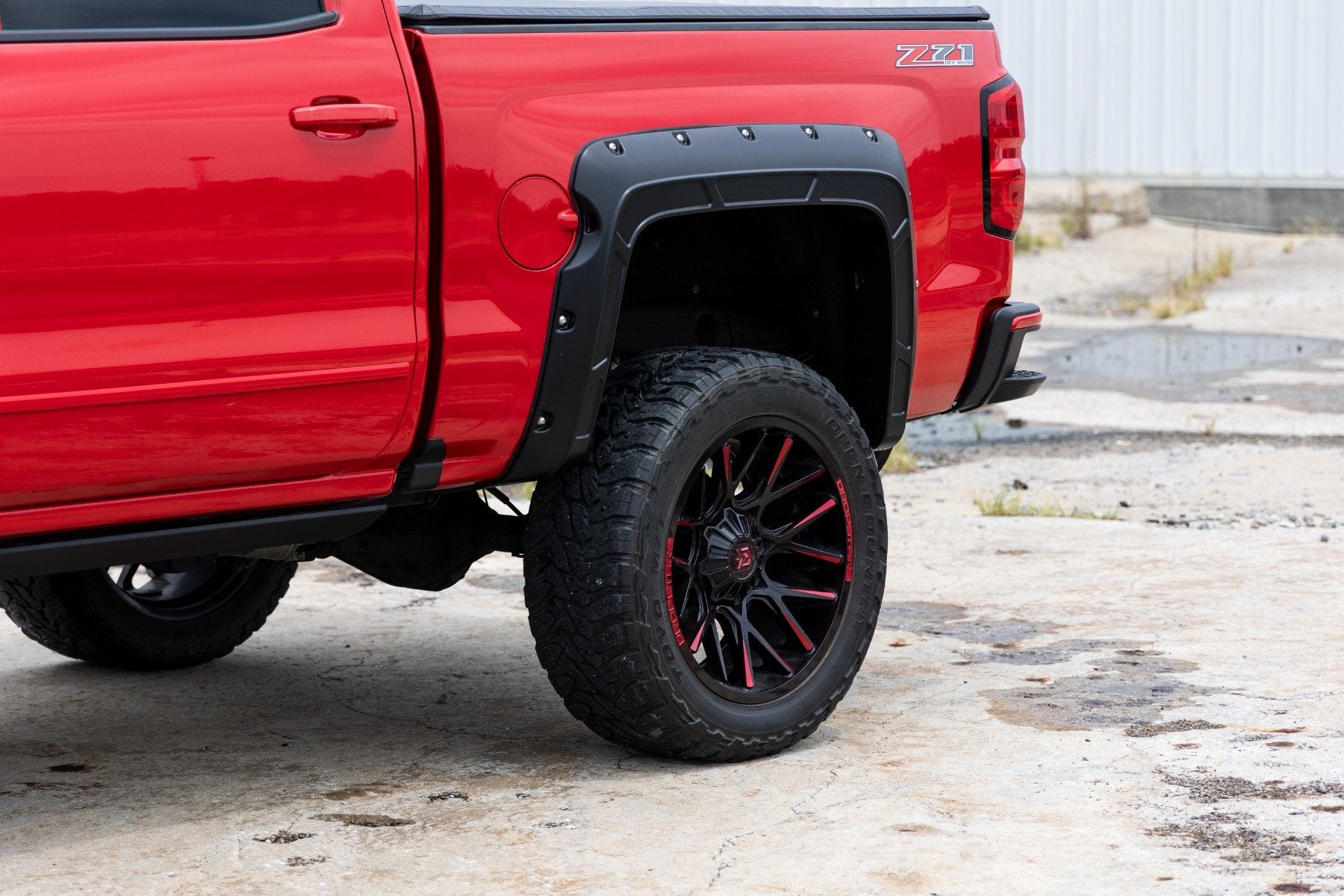 Rough Country Pocket Fender Flare GMC Sierra 1500 19-25 White A-C11612-GAZ