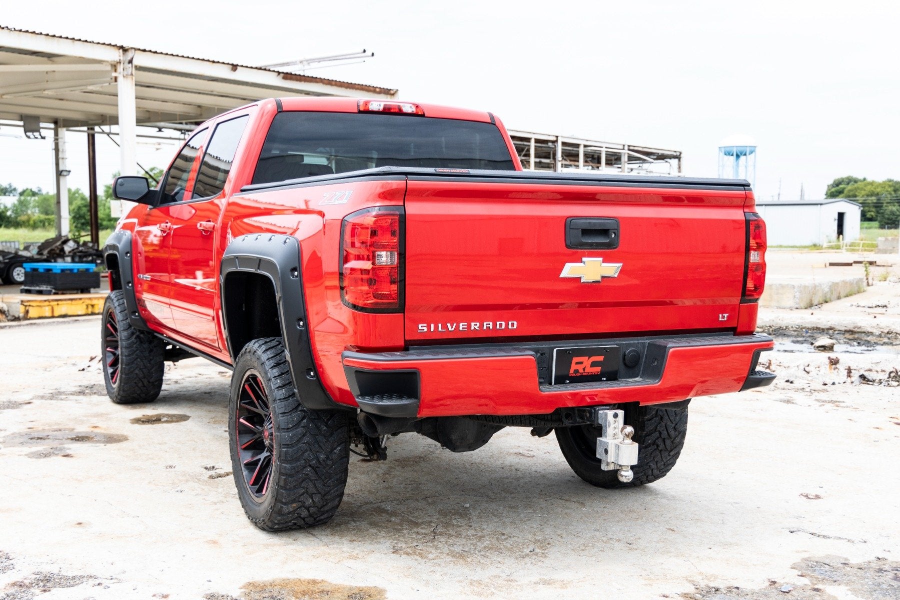 Rough Country Fender Flare Defender 5'9" Bed GB8 Mosaic Black Chevy 1500 14-18 A-C11612-GB8