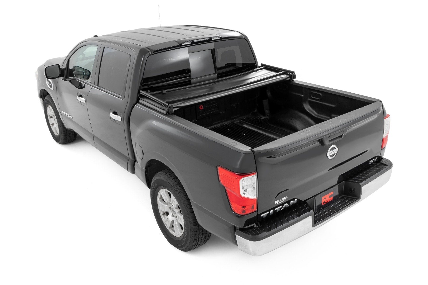 Rough Country Soft Tri-Fold Bed Cover | 5'7" Bed | for Nissan Titan 2017-2024 41816555A