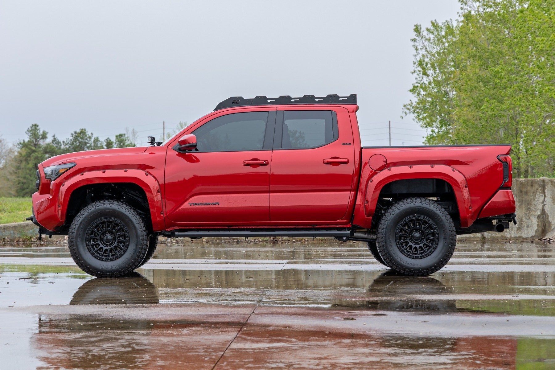 Rough Country BA2 Running Boards Side Step Bars Double Cab for Tacoma 24-25 41013A