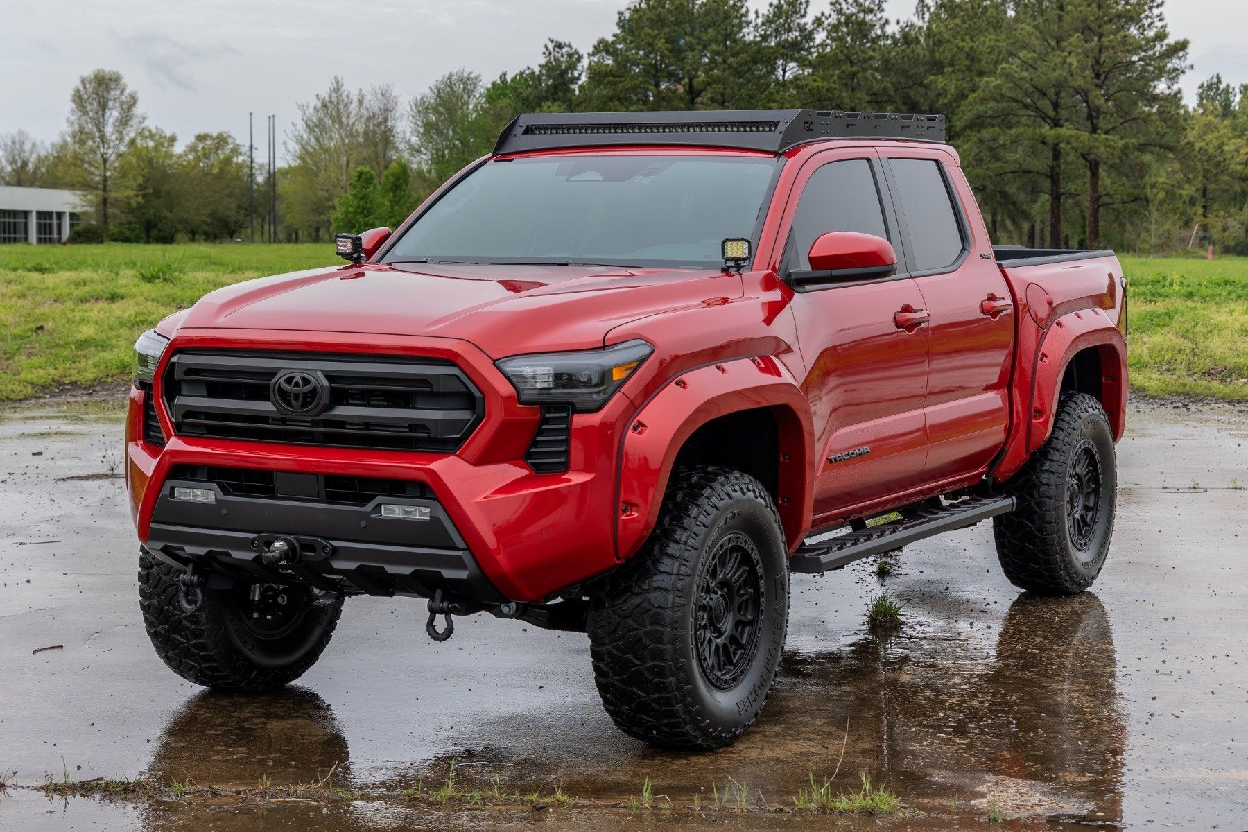 Rough Country BA2 Running Boards Side Step Bars Double Cab for Tacoma 24-25 41013A