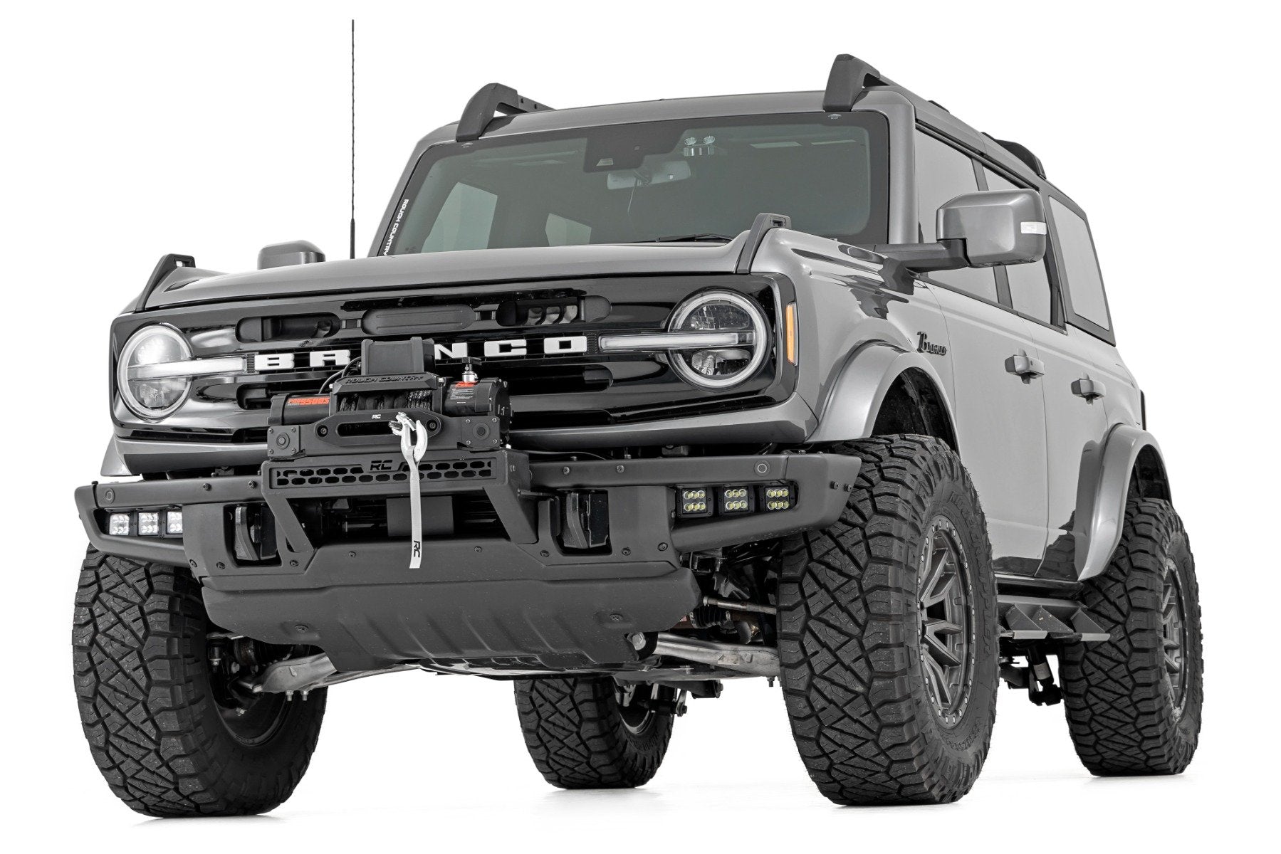 Winch Mount 12000S 20" Black Single Row LED Ford Bronco 21-22 51099