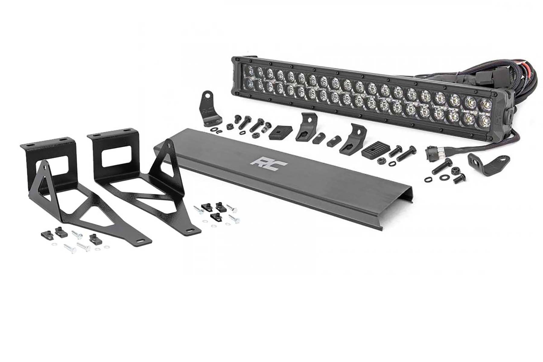Rough Country Ford 20in LED Bumper Kit Black Series w/Amb RL 05-07 F-250/350 70665DRLA