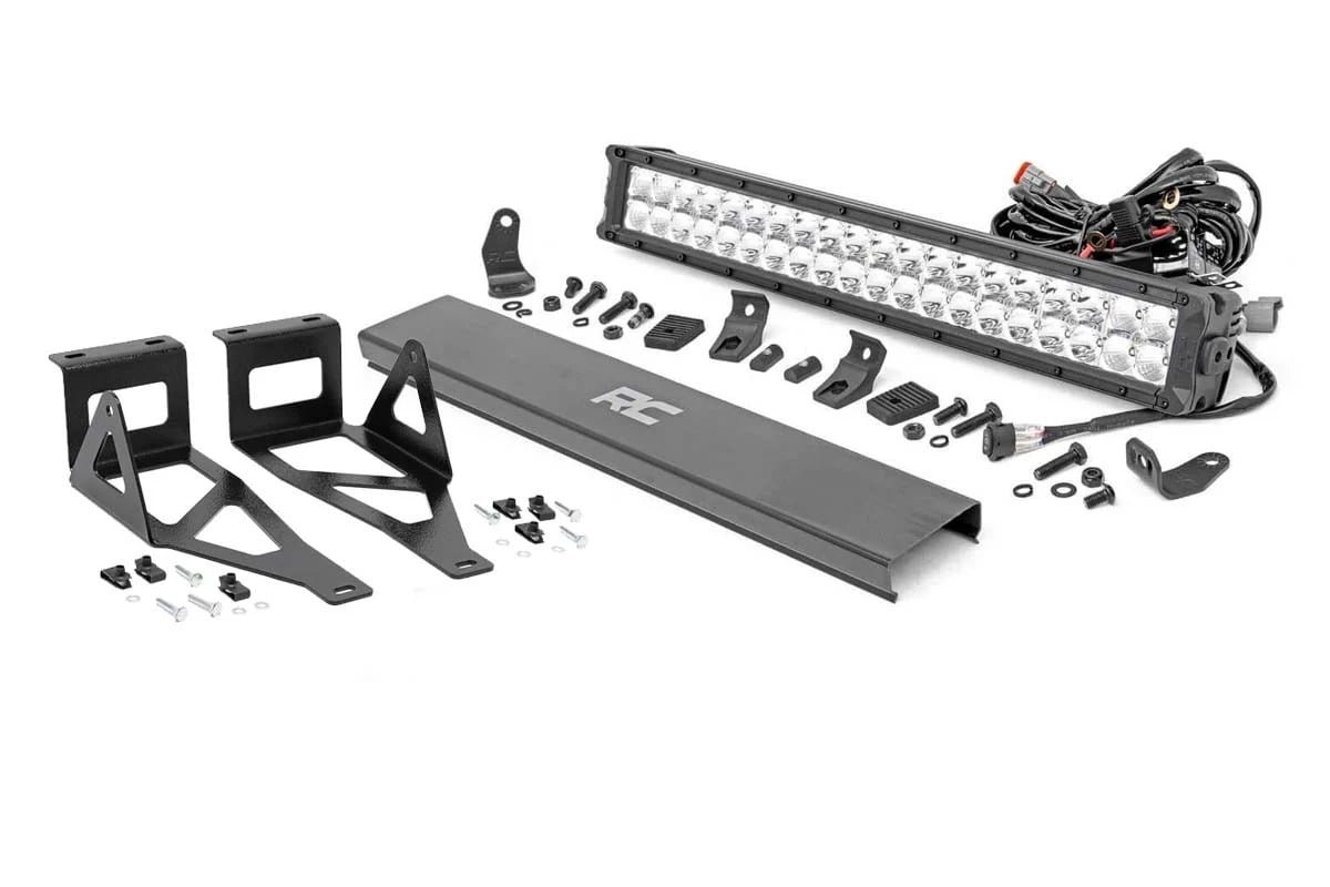 Rough Country Ford 20in LED Bumper Kit Chrome w/White DRL 05-07 F-250/350 70664DRL