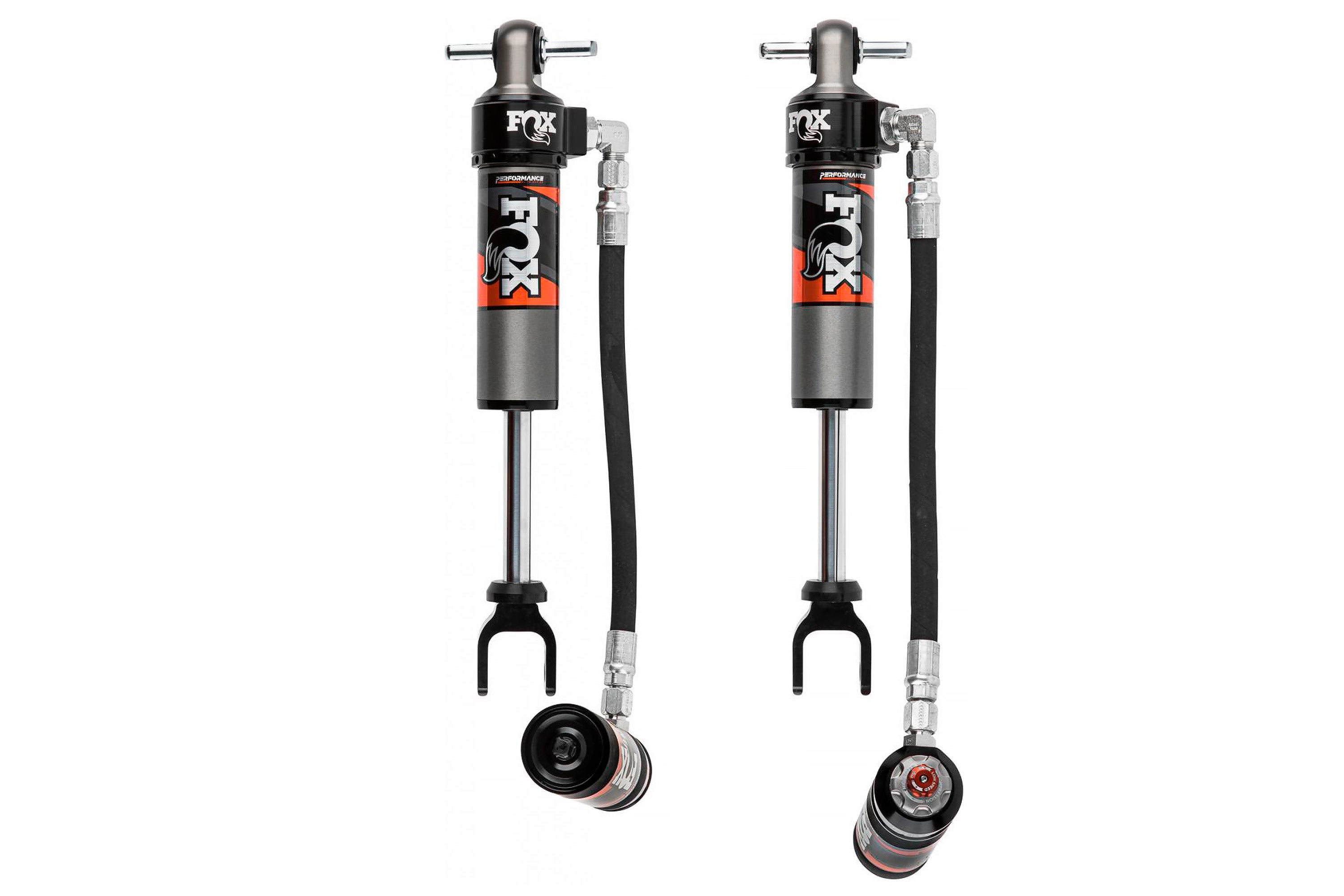 FOX 2.5 Front Shocks w/ DSC Reservoir Adjuster | 1.5-2.5 Inch Lift | Performance Elite Series | Chevy Silverado and GMC Sierra 2500HD / 3500HD (20-25)