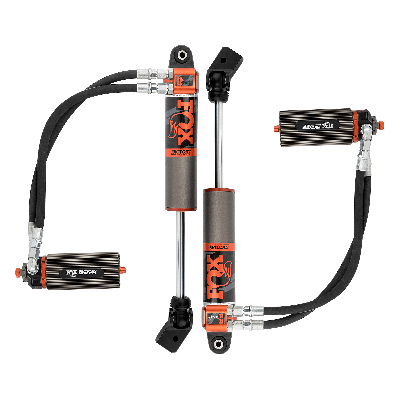 FOX 3.0 Remote Reservoir Front Shocks Adjustable | Factory Race Series Internal Bypass | 3.5-4.5 Lift | Gladiator JT