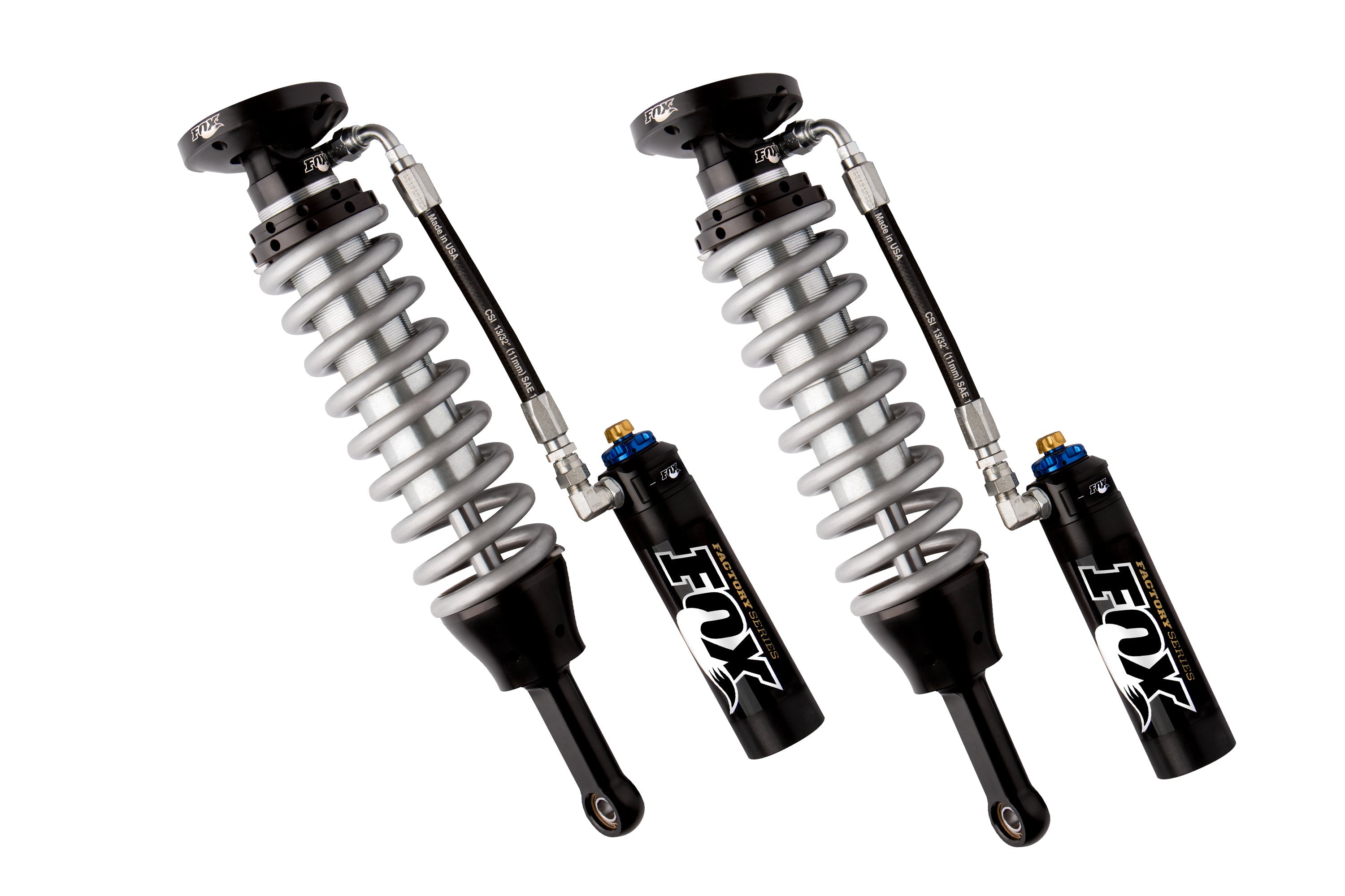FOX 2.5 Coil-Over Shocks w/ DSC Reservoir Adjuster | 0-2 Inch Lift | Factory Series | Chevy Silverado and GMC Sierra 1500 (07-18)
