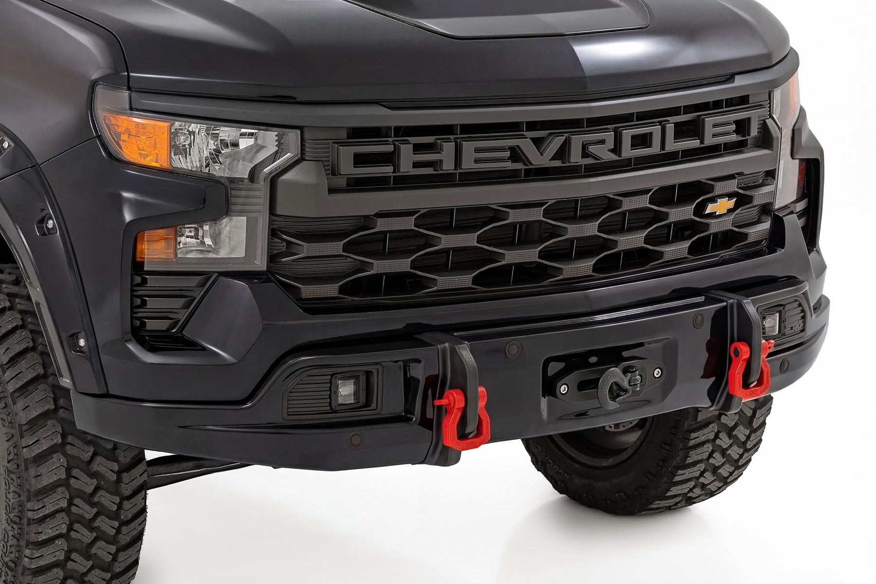 Rough Country Front FXS Bumper 12000S GB8 Mosaic Black Chev Silverado 1500 23-26 13007-GB8