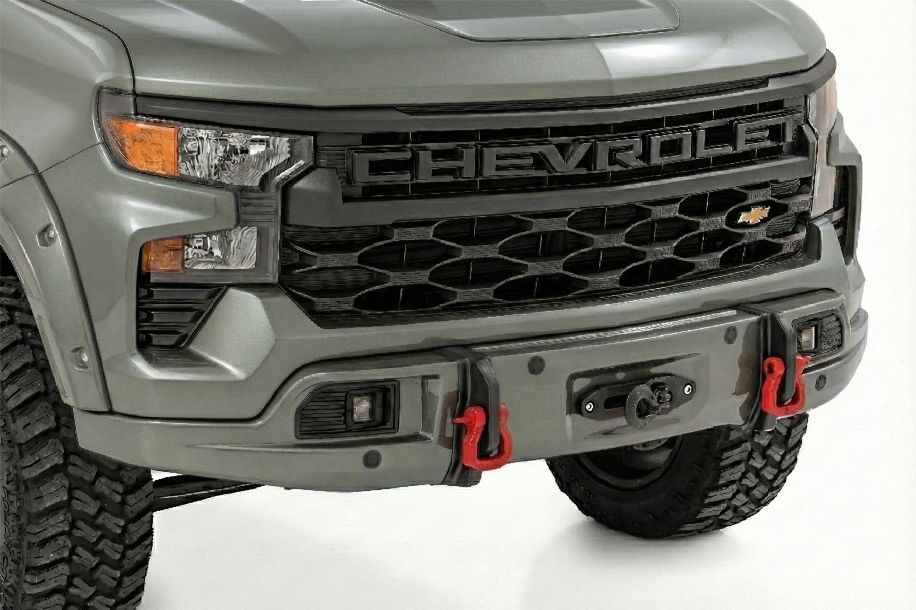 Rough Country GBD Cypress Gray | 2023+ Silverado Metal Bumper / Plastic Cover 13006-GBD