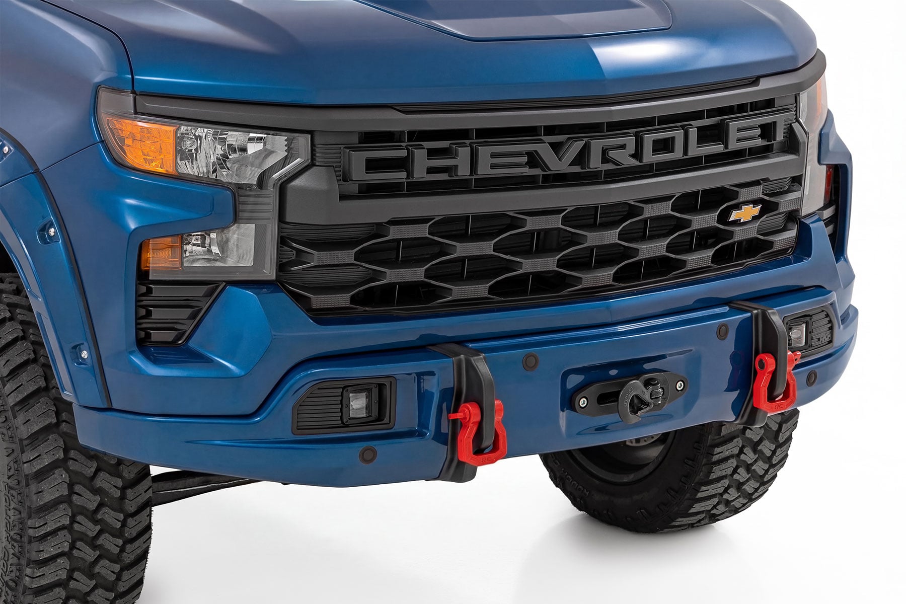 Rough Country Front FXS Bumper 12000S GXP Lakeshore Blue Silverado 1500 23-26 13007-GXP