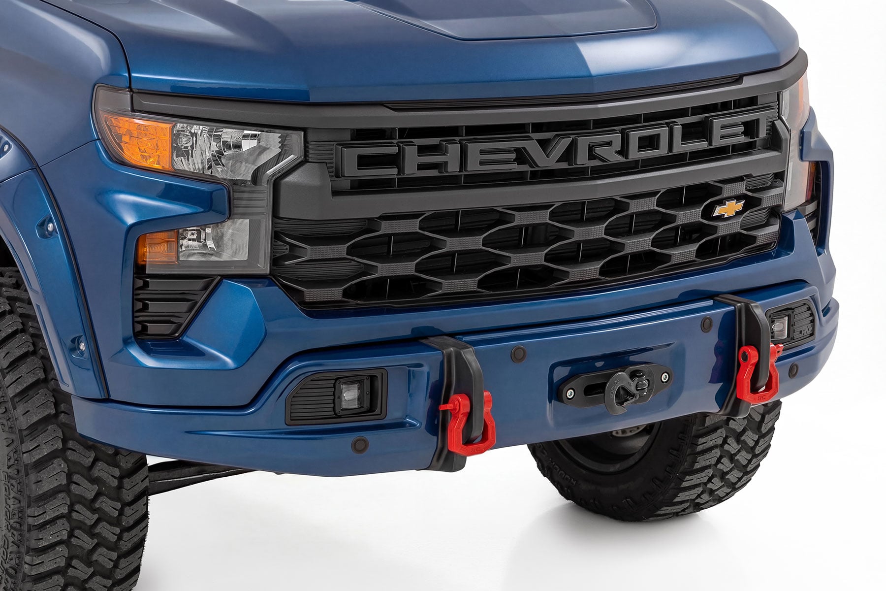 Rough Country Front FXS Bumper 12000S GA0 North Sky Blue Silverado 1500 23-26 13007-GA0