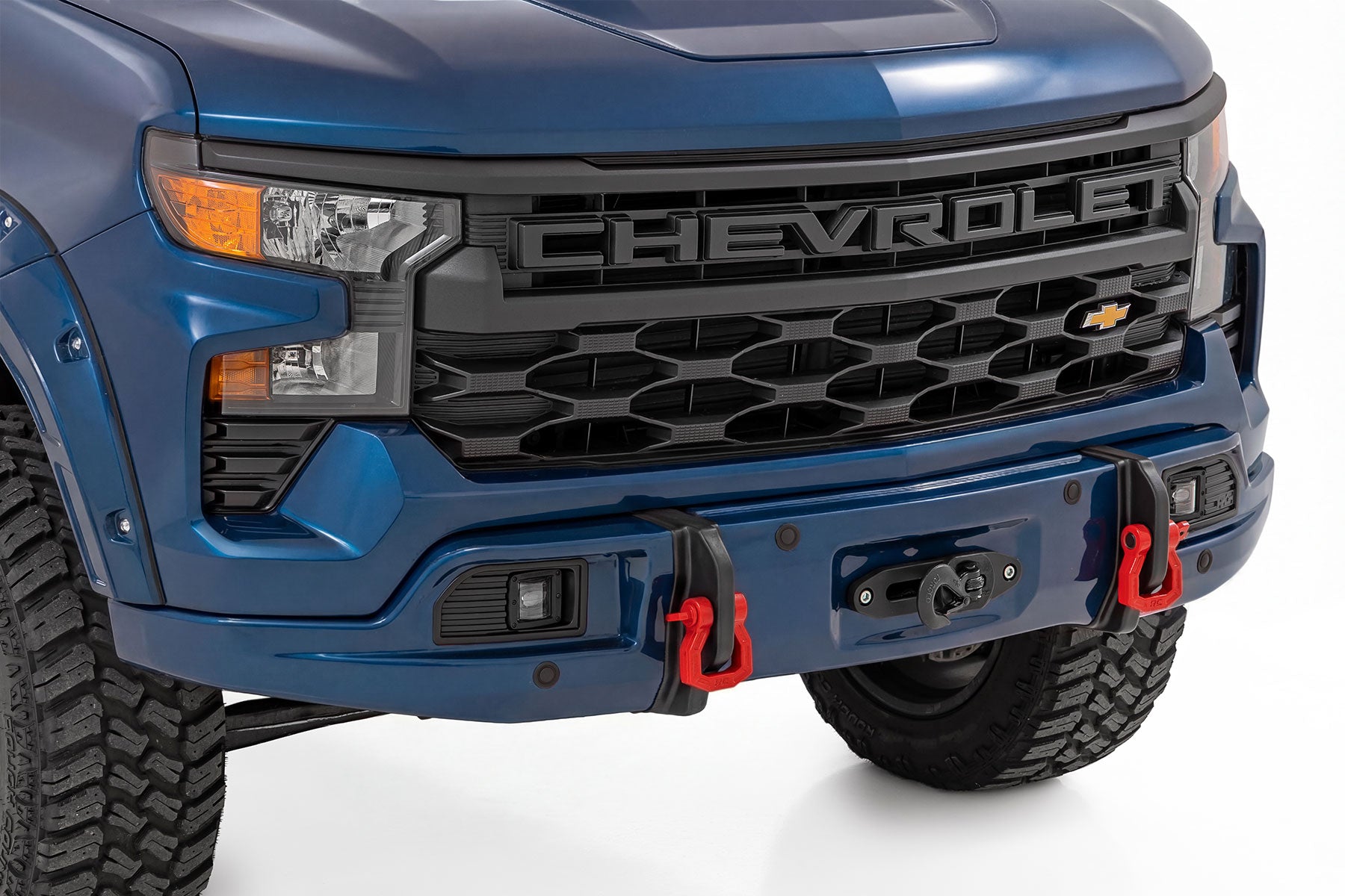 Rough Country Front FXS Bumper 12000S GJV Riptide Blue Chev Silverado 1500 23-26 13007-GJV