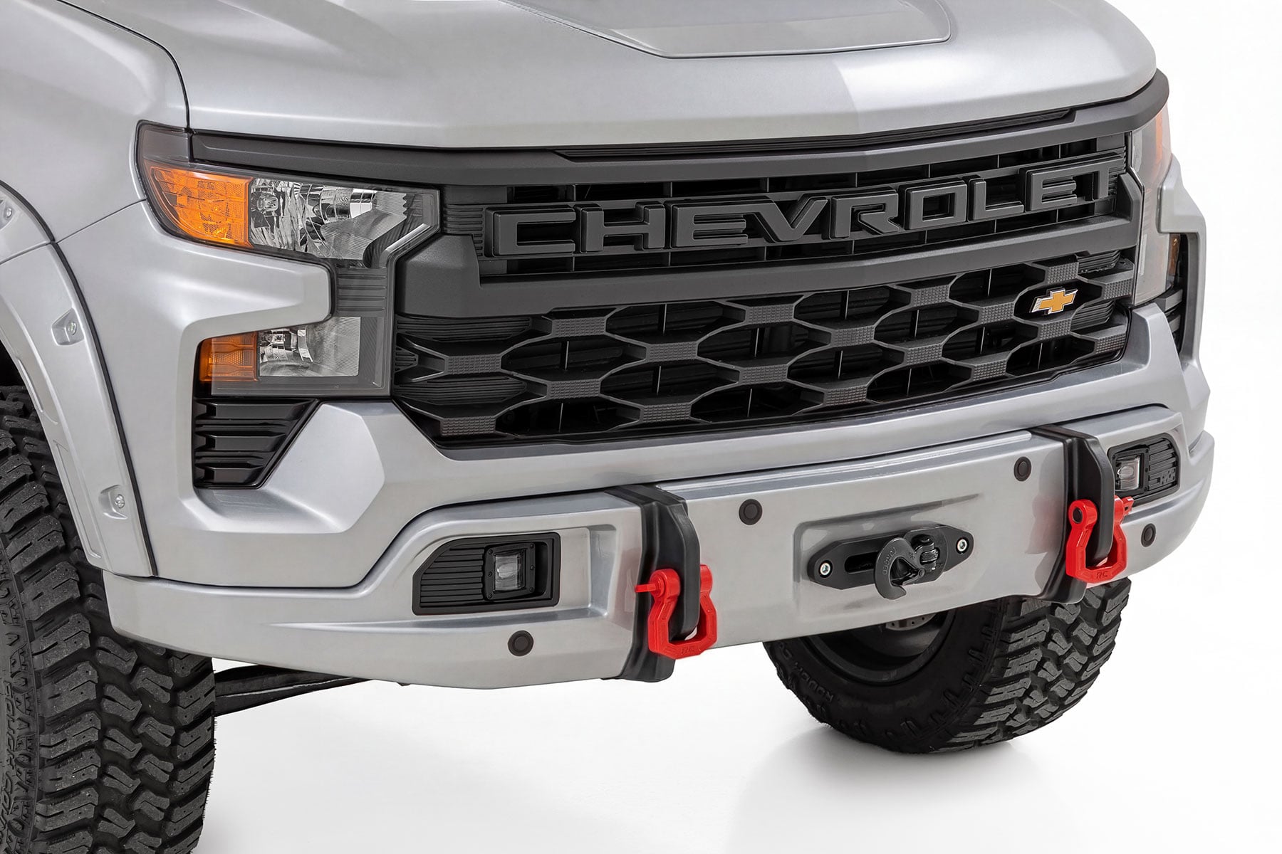 Rough Country FXS Bumper 12000S GAN Silver Ice Metallic Silverado 1500 23-26 13007-GAN