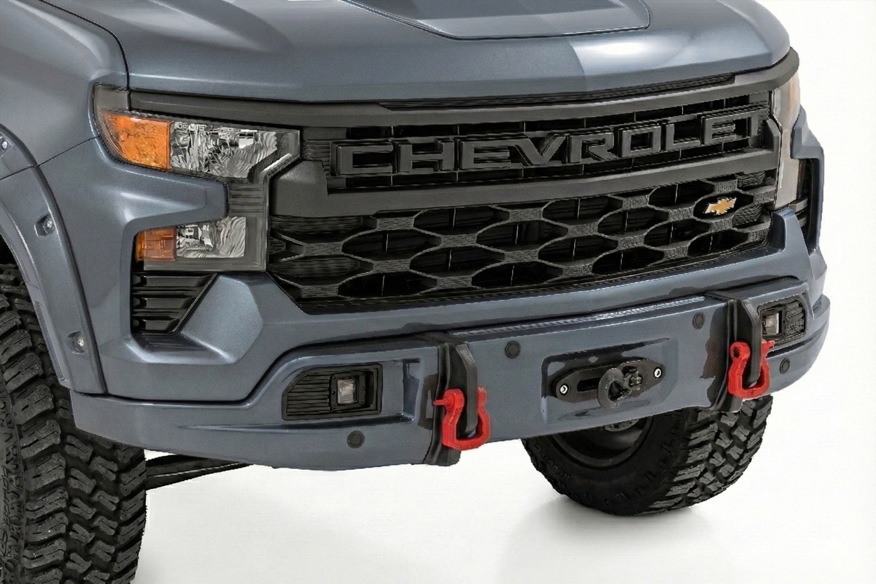 Rough Country GXD Sterling Gry Metallic 23+ Silverado Metal Bumper Plastic Cover 13006-GXD