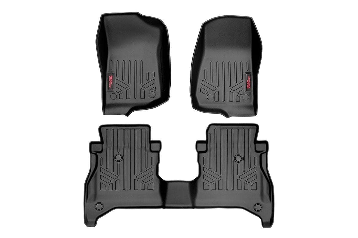 Rough Country HD Floor Mats F&R Under Seat No Lock Storage for 20 Gladiator JT M-61505