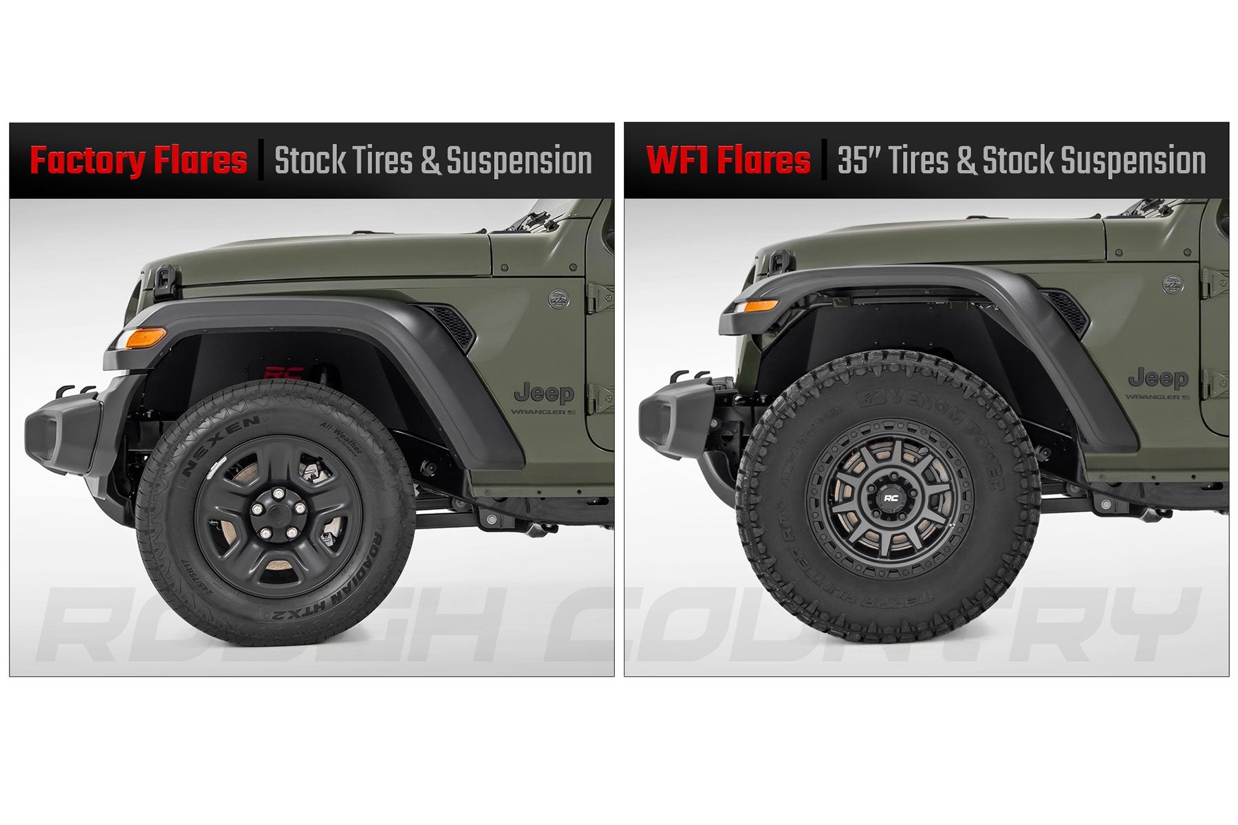 WF1 Fender Flares Jeep Gladiator JT 4WD 20-24 A-J02022