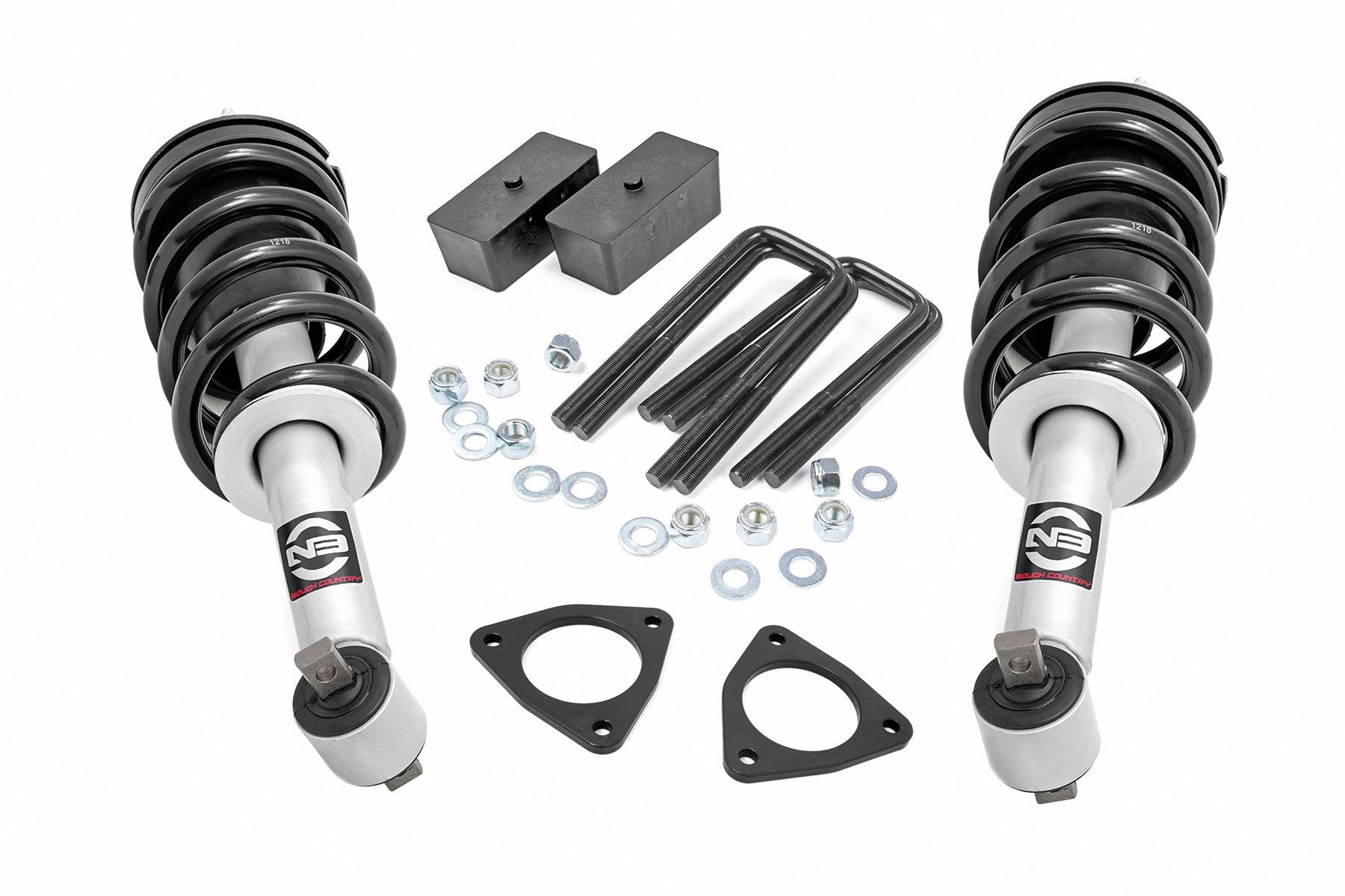 Rough Country 2.5" GM Leveling Lift Kit N3 Struts 07-18 1500 Cast Steel or Alum 1319