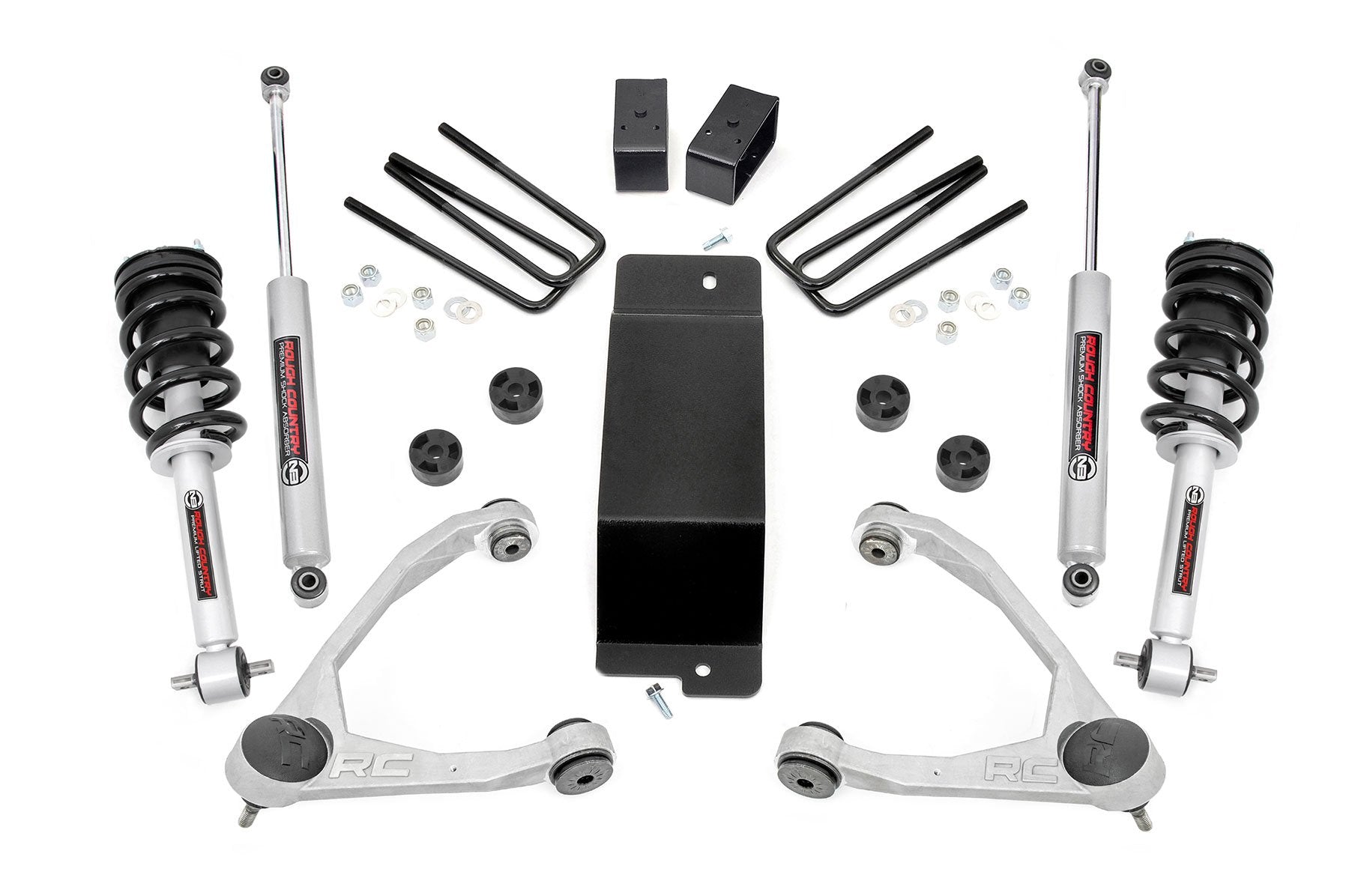 Rough Country 3.5" GM Lift Kit w/UCA's N3 Struts & Shocks 07-13 1500 PU 4wd 27731