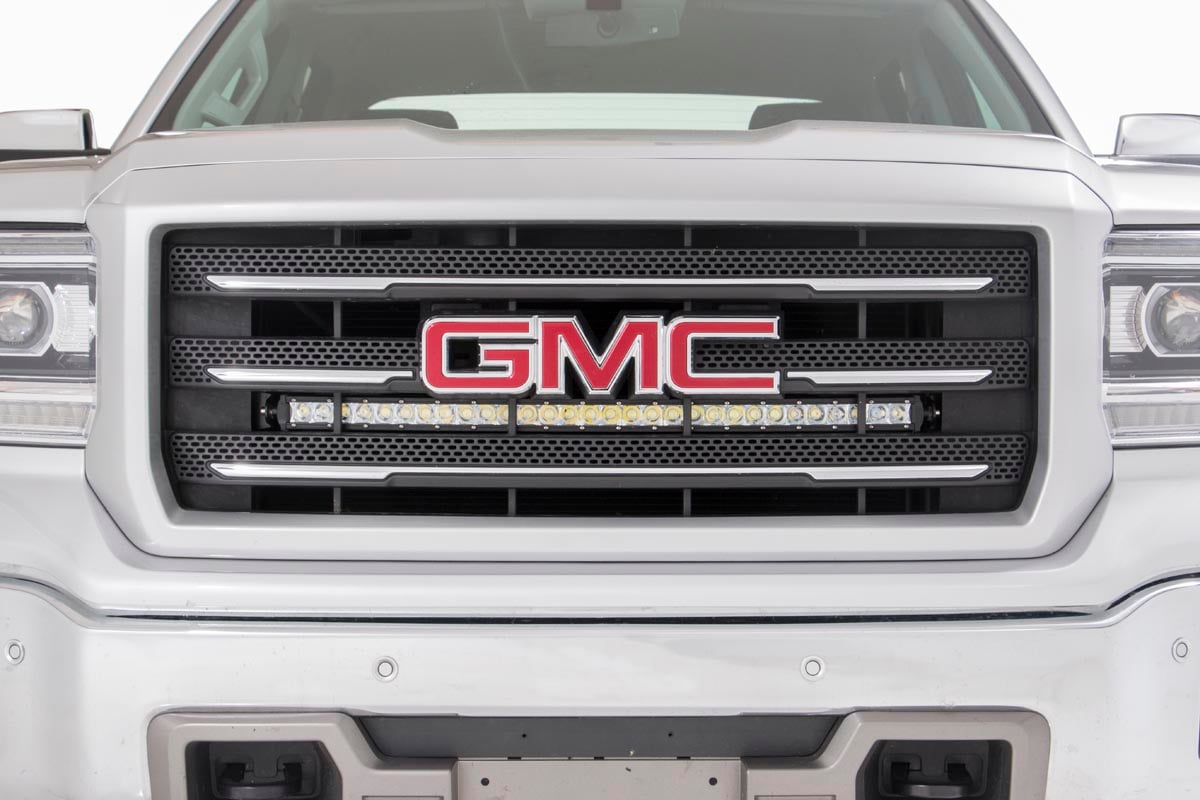 Rough Country GM 30" Curved Cree LED Grille Kit Single Row 14-18 GM 1500 70625