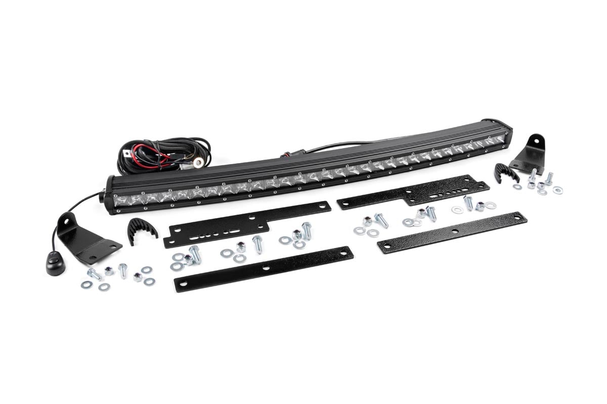Rough Country GM 30" Curved Cree LED Grille Kit Single Row 14-18 GM 1500 70625