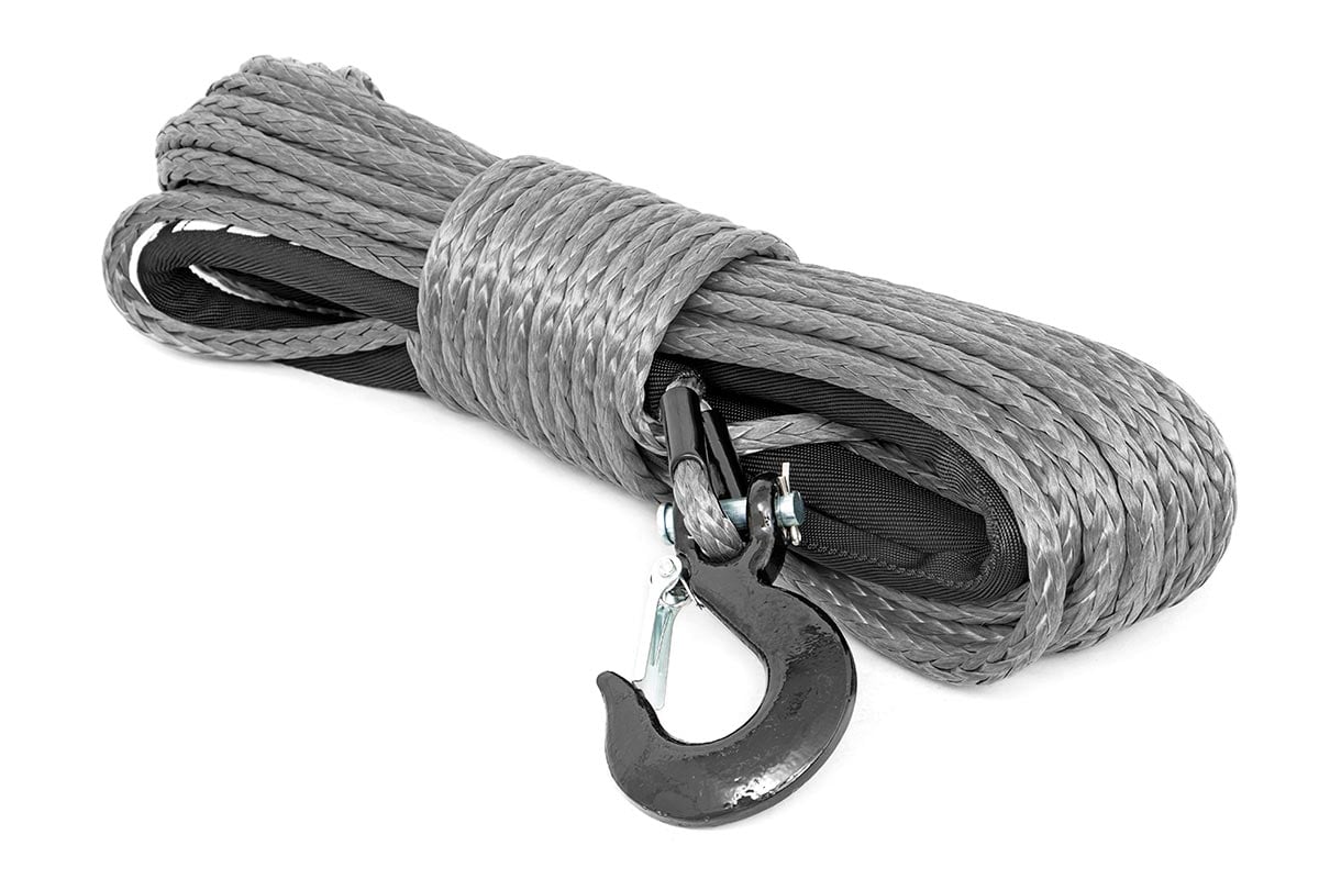 Rough Country Synthetic Rope | 3/8 Inch | 85 Ft Length | Gray RS117