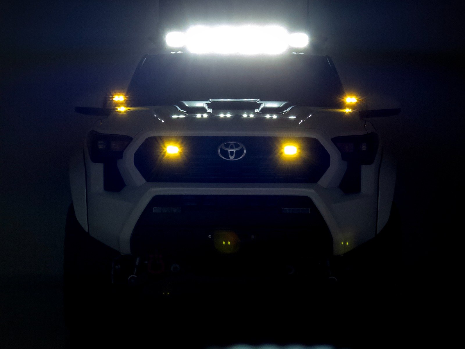 Rough Country 3x1.75" Black Series | Yellow | LED Slim Aux | SAE Fog | Flush Mount | Pair 70909