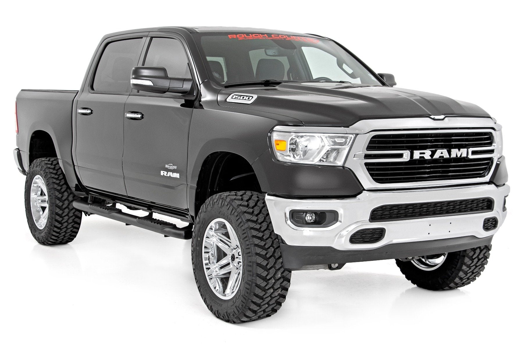 Rough Country Dodge Oval Nerf Step Bars 19-21 Ram Crew Cab 21004
