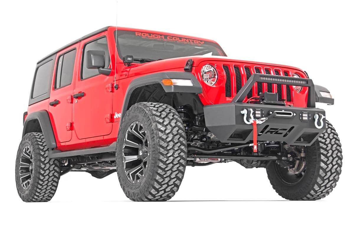 Rough Country 3.5" Lift Kit | C/A Drop | FR D/S | M1 | for Jeep Wrangler Unlimited Rubicon (18-23)