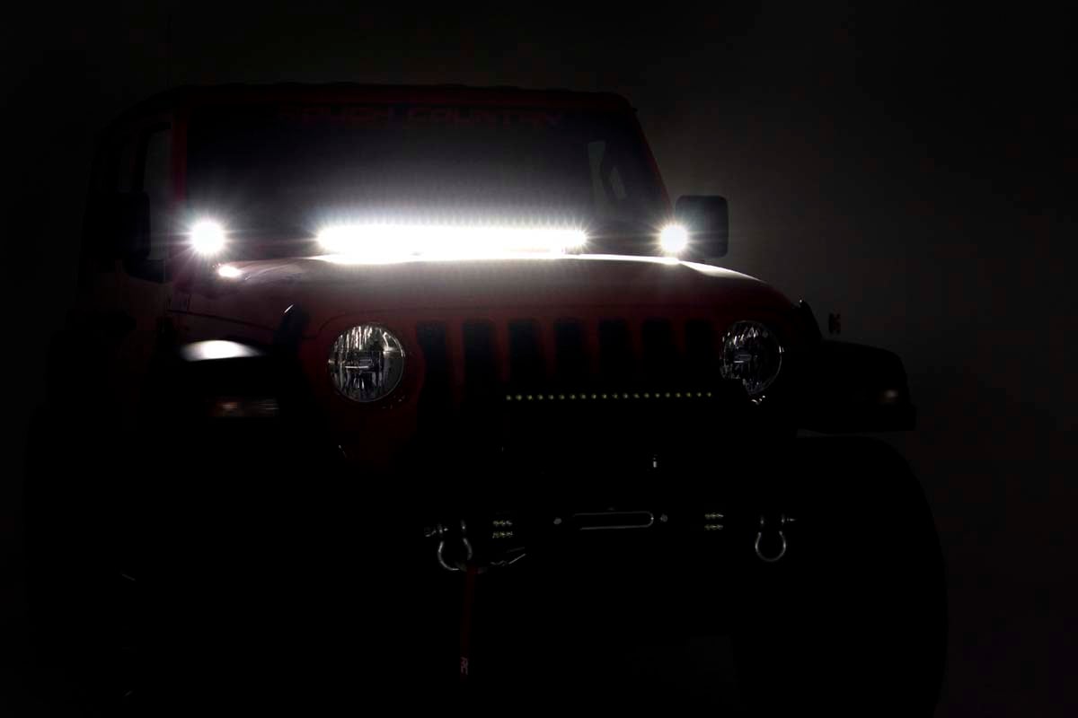 Rough Country LED Cowl Mnt 2" Spectrum Jeep Gladiator JT/Wrangler JL 18-23 80062