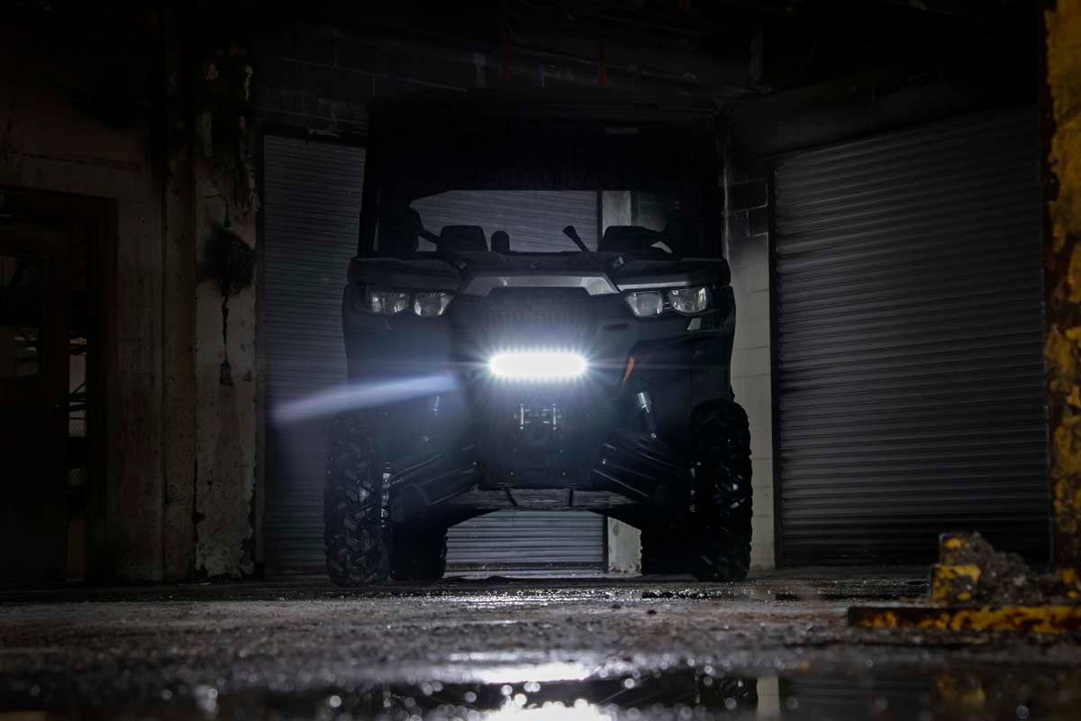Rough Country Can-Am Defender 12" Recessed Bumper LED Kit BLK Ser 16-22 Defender 97001