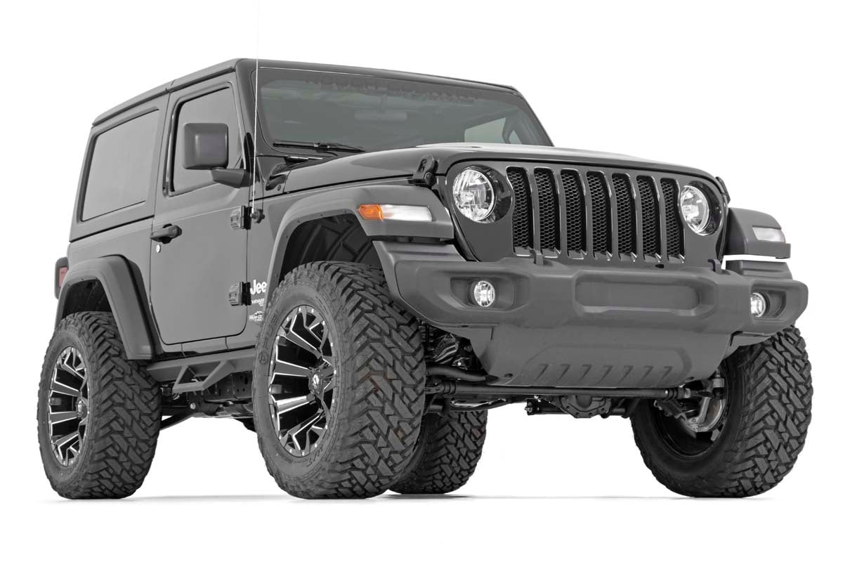 Rough Country Jeep Contoured Drop Steps 18-22 Wrangler JL 2-Door - 90761