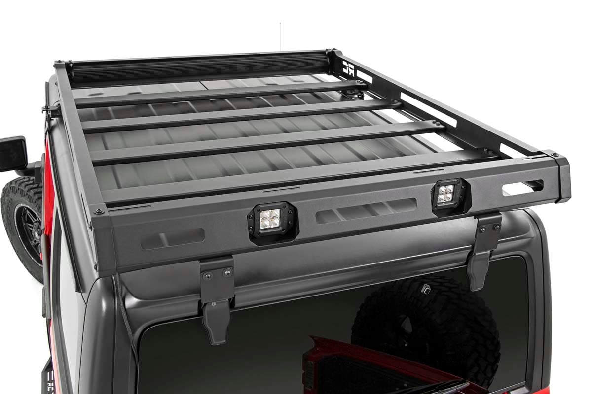 Rough Country Jeep Roof Rack System w/Black-Series LED Lights 18-20 JL 10622