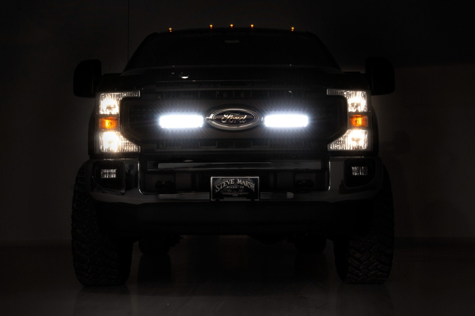 Rough Country LED Light Grille Mount 10" Black Ford Super Duty (20-21) 70898