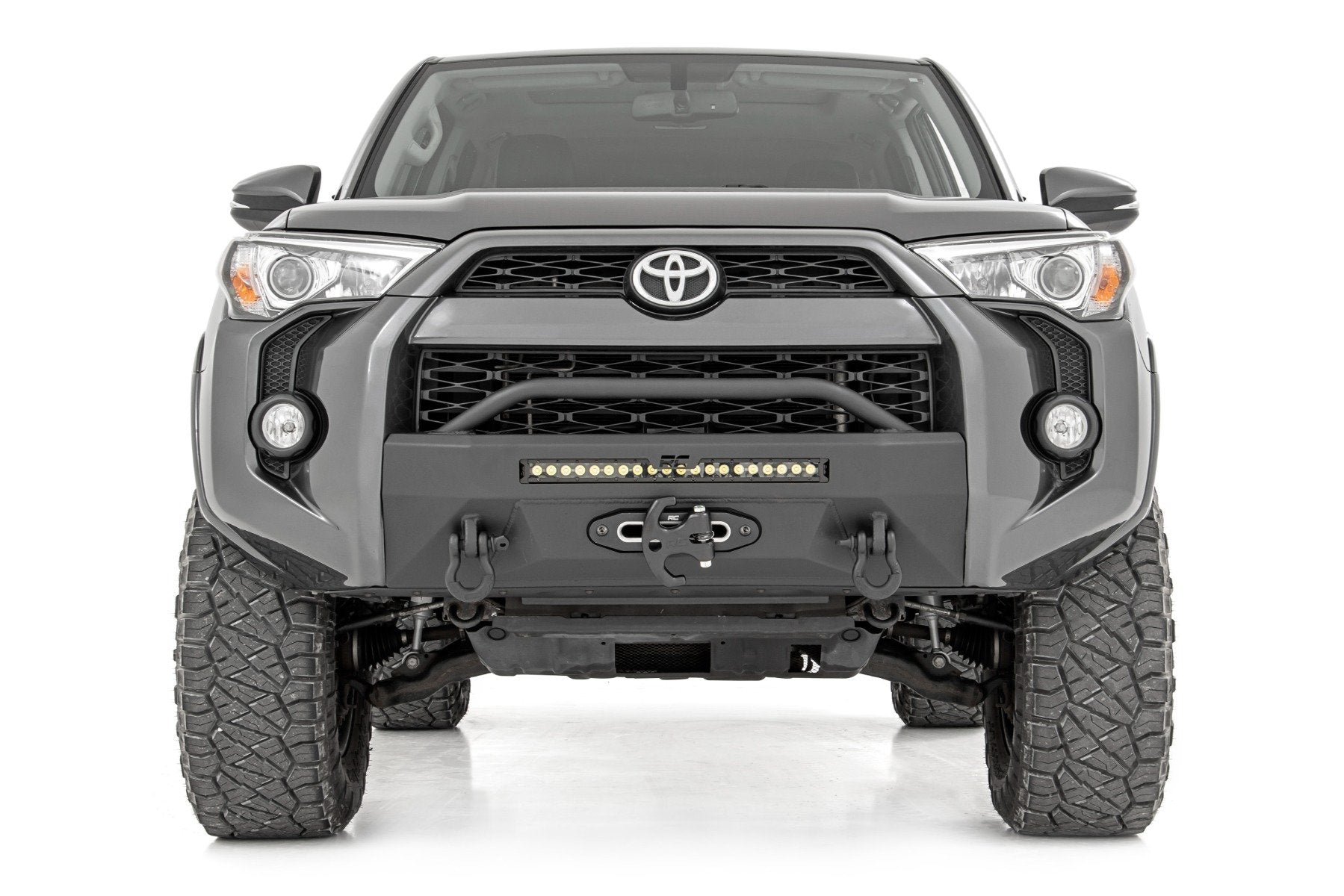 Rough Country Front Hybrid Bumper Kit w/ Black DRL LED For Toyota 14-21 4Runner 10745