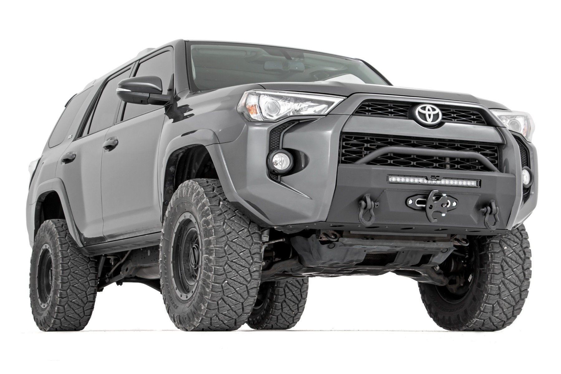 Rough Country Front Hybrid Bumper Kit w/ Black DRL LED For Toyota 14-21 4Runner 10745