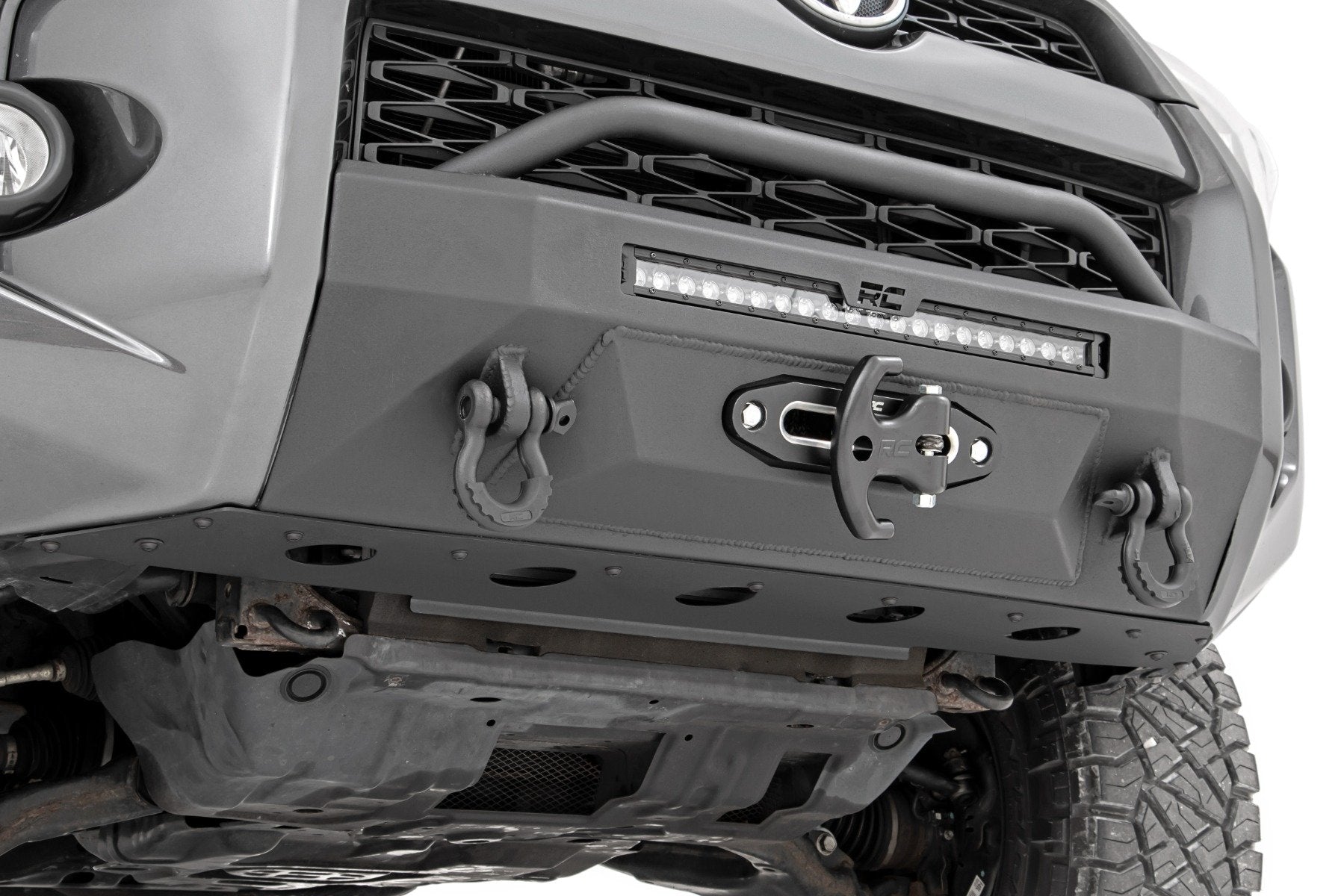 Rough Country Front Hybrid Bumper Kit w/ Black DRL LED For Toyota 14-21 4Runner 10745