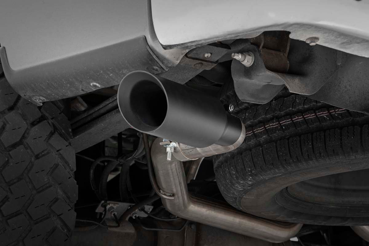Rough Country Dual Cat-Back Exhaust System BLK Tips 09-14 F150 V8 96010