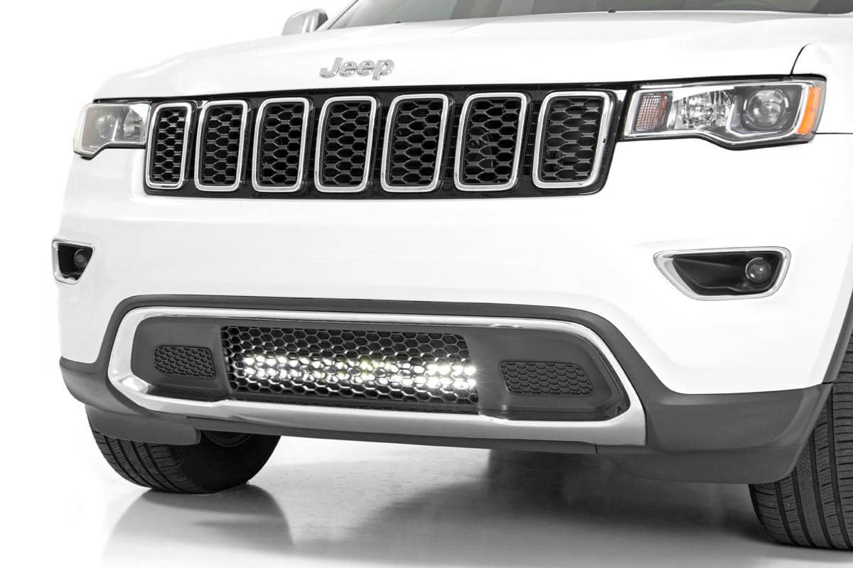 Rough Country 20" LED Bumper Kit Chrome Series Amb 11-20 WK2 Grand Cherokee 70776