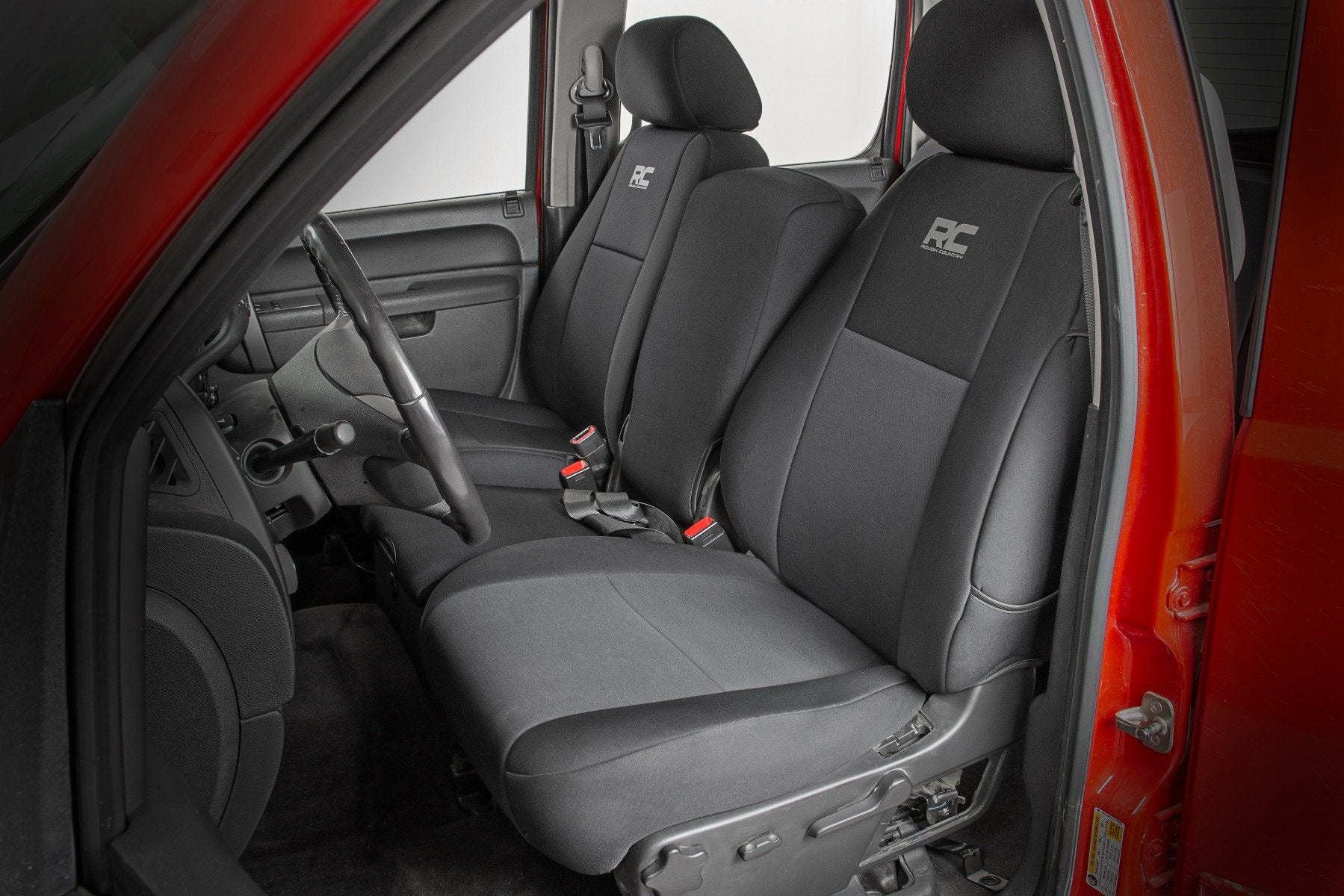 Rough Country GM Neoprene Front and Rear Seat Covers Blk 07-13 1500 11-13 2500 91033