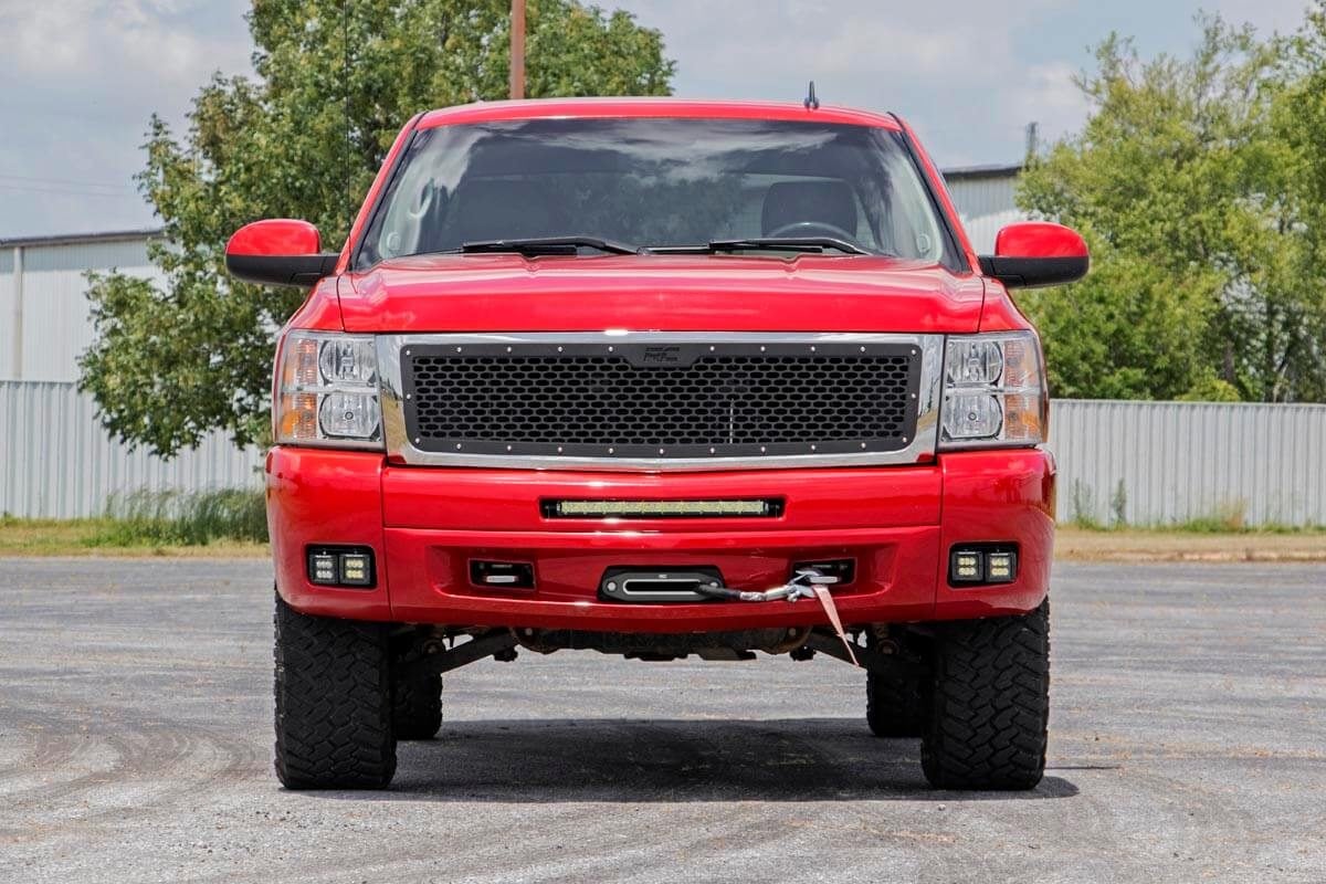 Rough Country Chevrolet LED Fog Light Kit BLK Ser w/Amber DRL 07-13 Silv 1500 70762DRLA