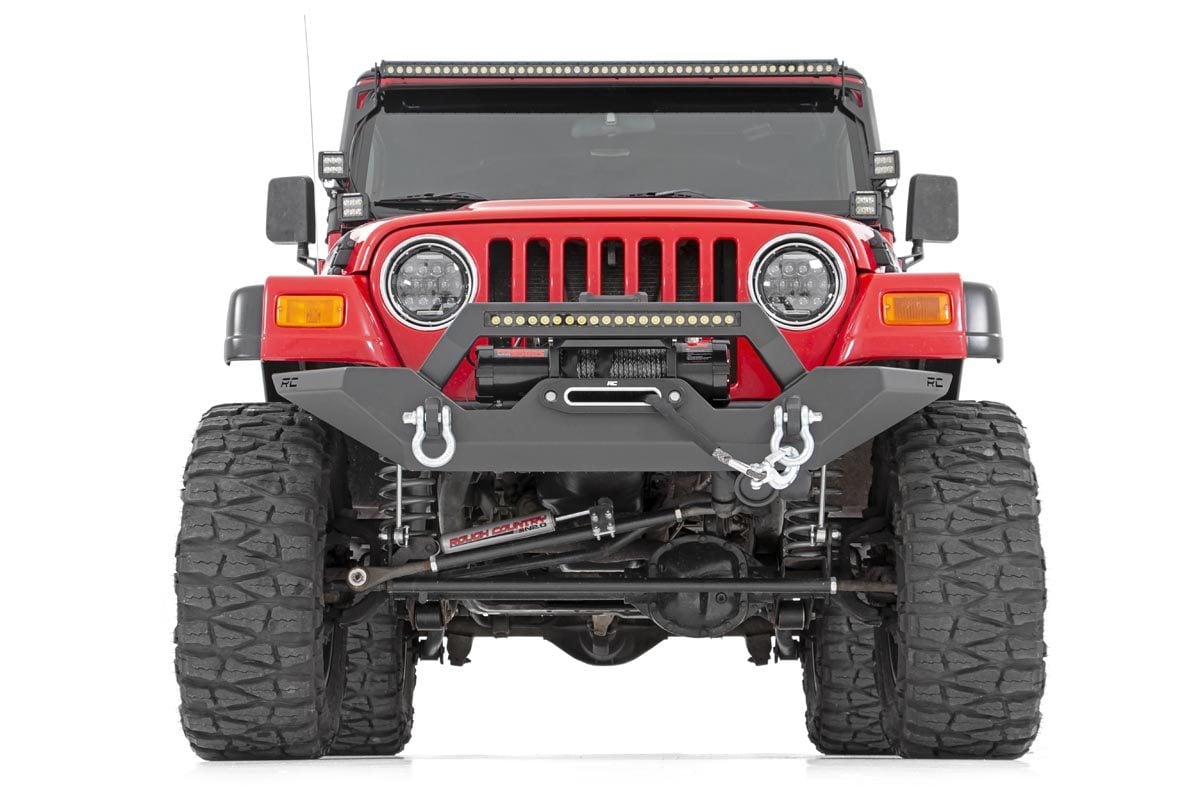Rough Country Full Width Front LED Winch Bumper fits Jeep 87-06 Wrangler YJ/TJ 10595